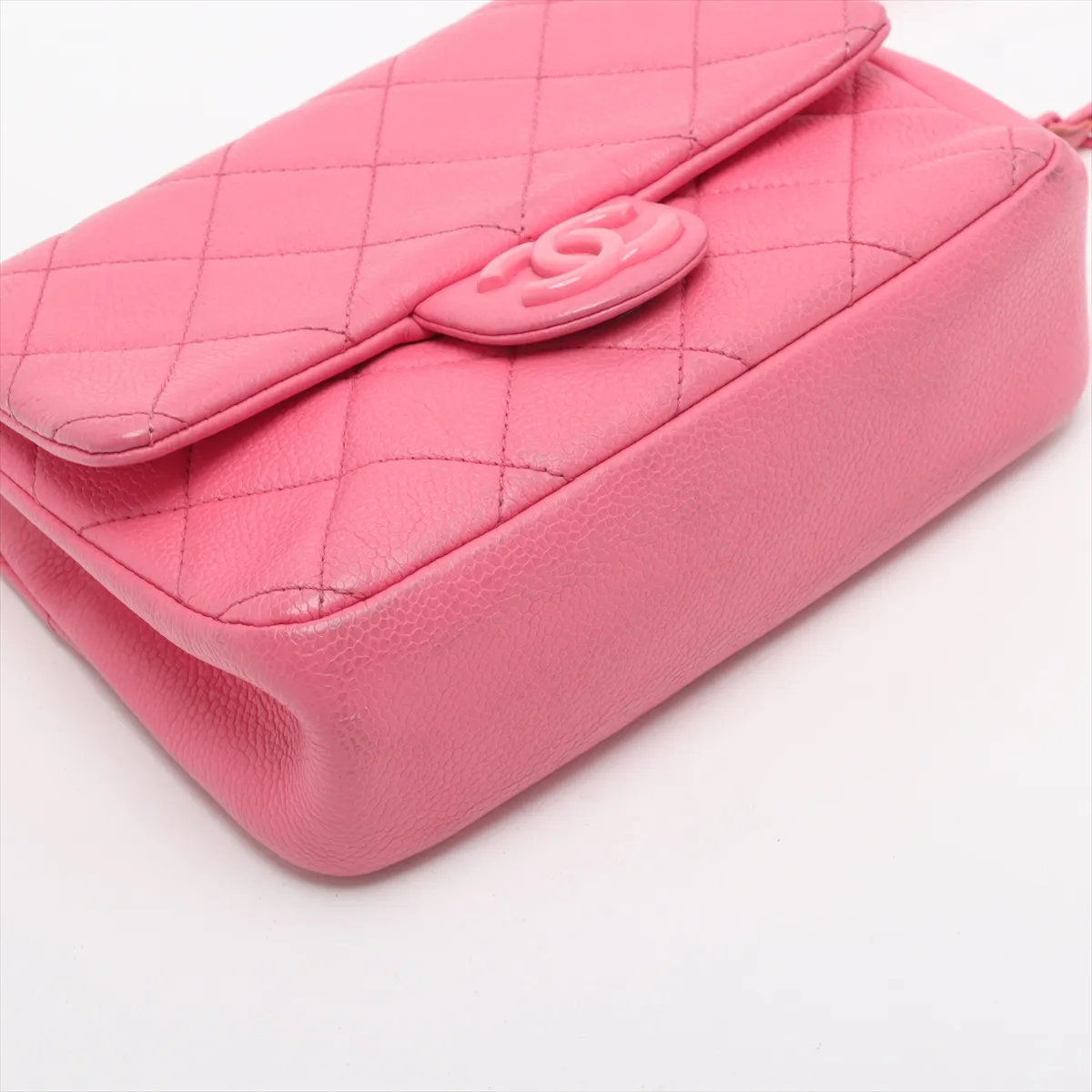 Mini Matelasse Caviar Skin Single Flap Single Chain Bag Pink Silver Hardware 29885301 No. 29 — view 4