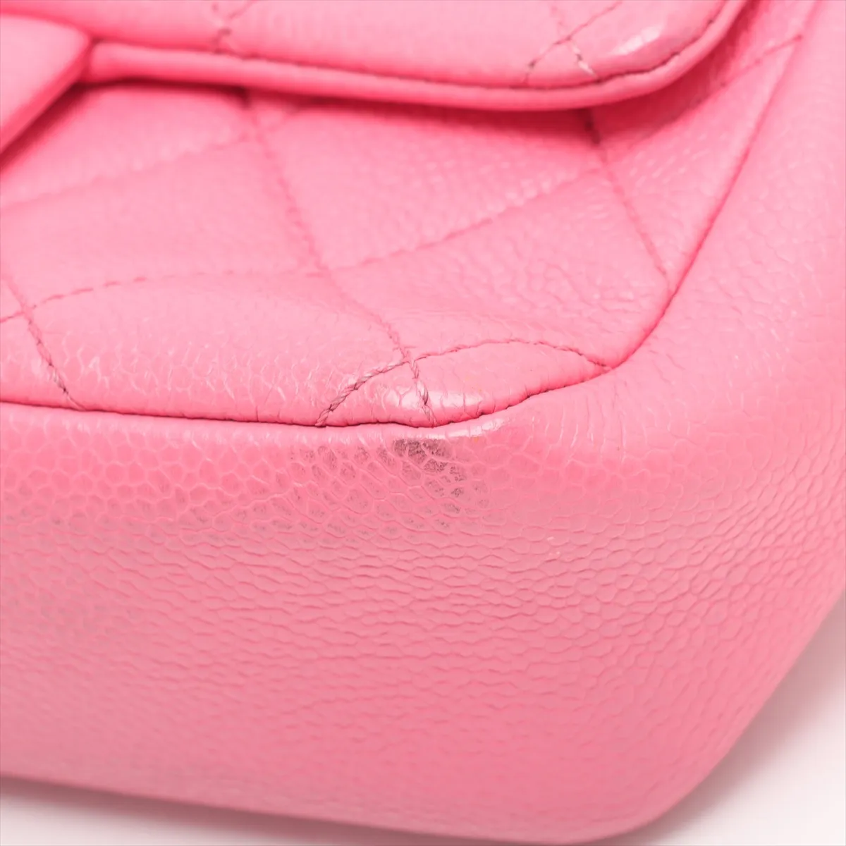Mini Matelasse Caviar Skin Single Flap Single Chain Bag Pink Silver Hardware 29885301 No. 29 — view 9
