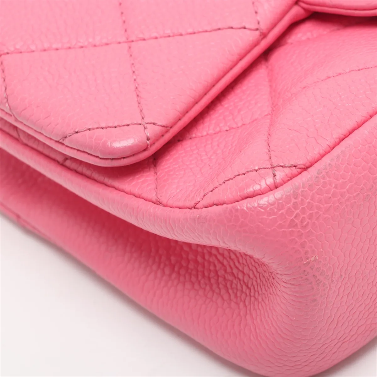 Mini Matelasse Caviar Skin Single Flap Single Chain Bag Pink Silver Hardware 29885301 No. 29 — view 10