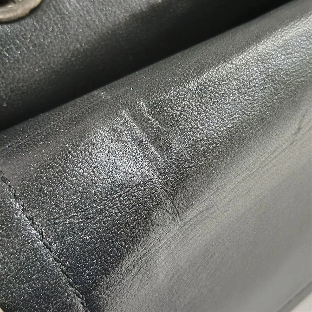Matelassé 2.55 Maxi Vintage Calf Double Flap Double Chain Bag, Black with Gunmetal Hardware, 18278231, Serial Number 18-series, A37590 — view 12