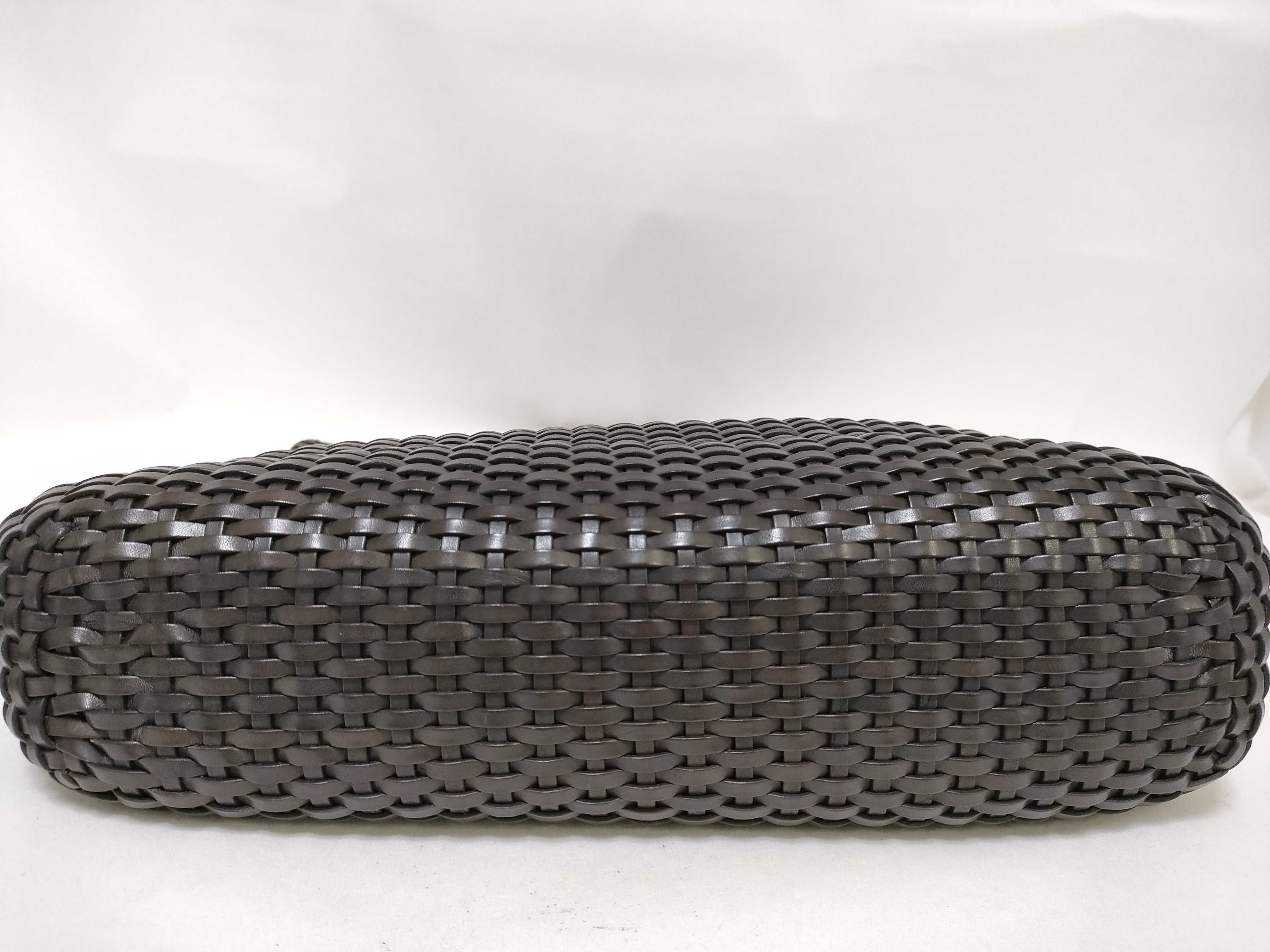 Bamboo Leather Woven Handbag (2-Way Handbag) — view 7