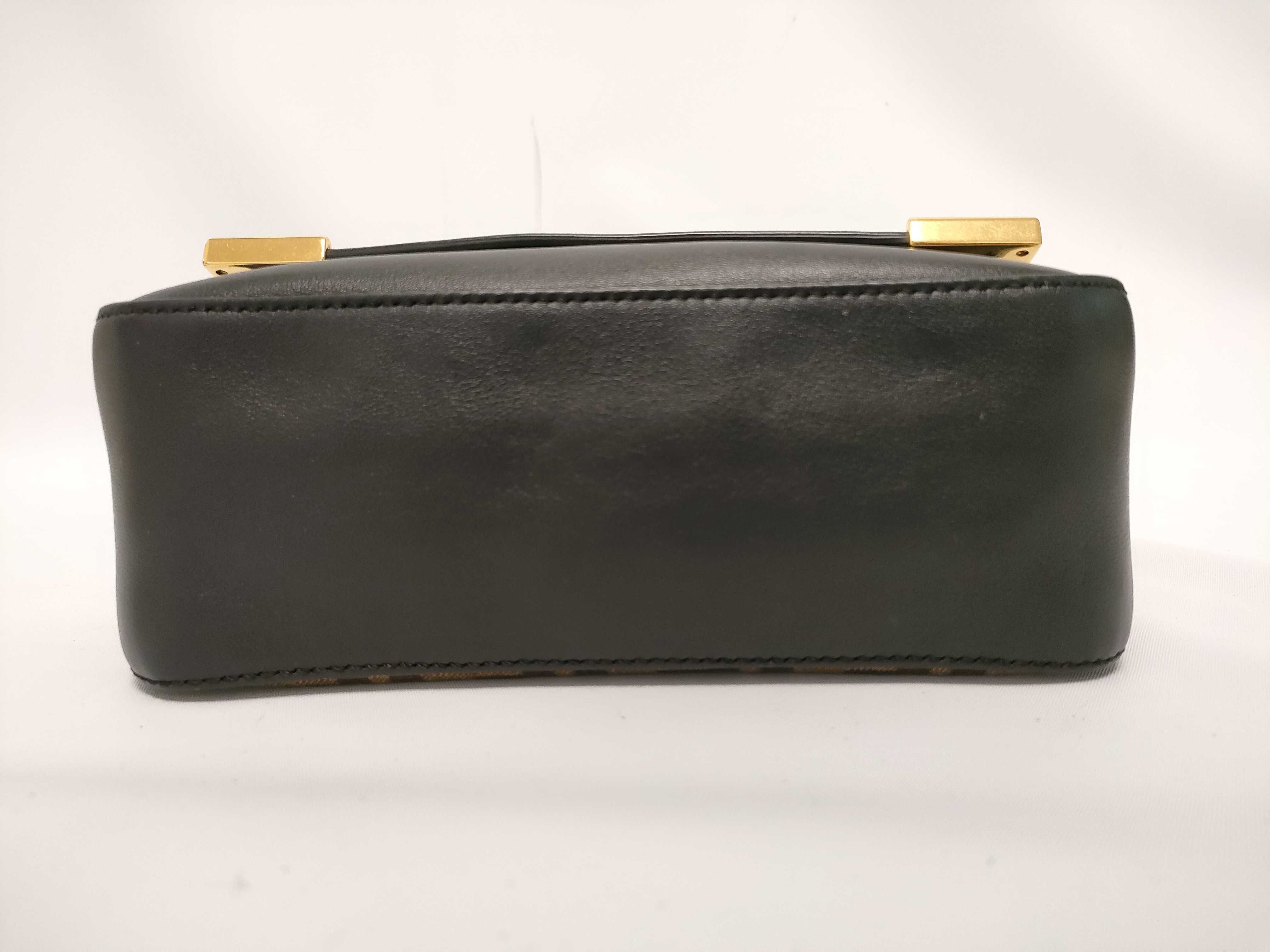 PH- Glazed Fabric Vitello Cantury Shoulder Bag Canvas Brown Shoulder Bag — view 3