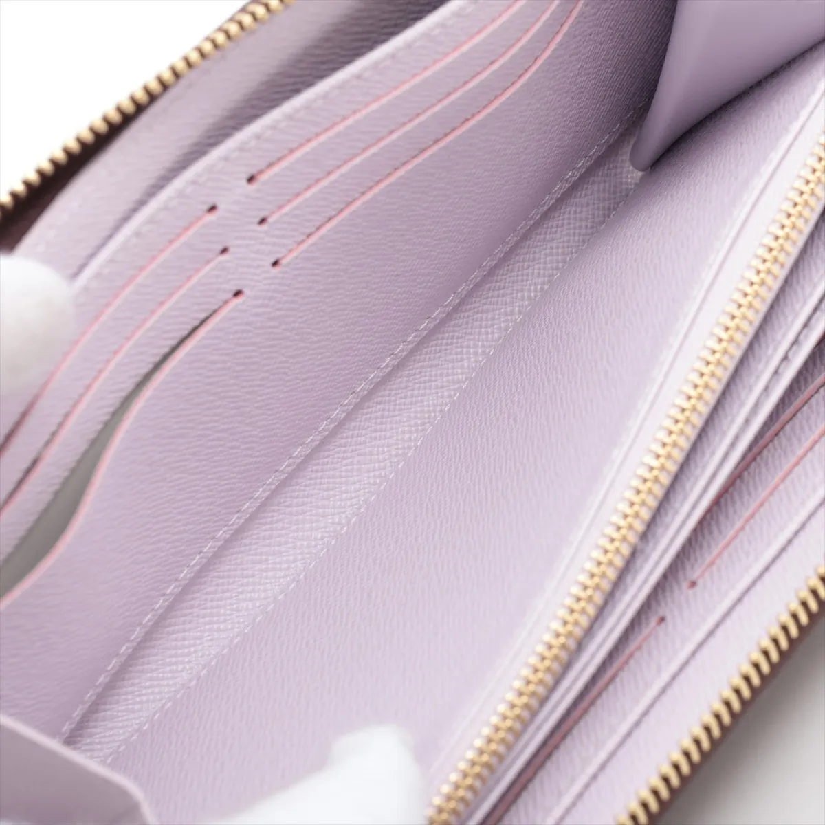 Monogram Zippy Wallet M25813 Misty Lilac Round Zip Wallet (RFID detected) — view 5