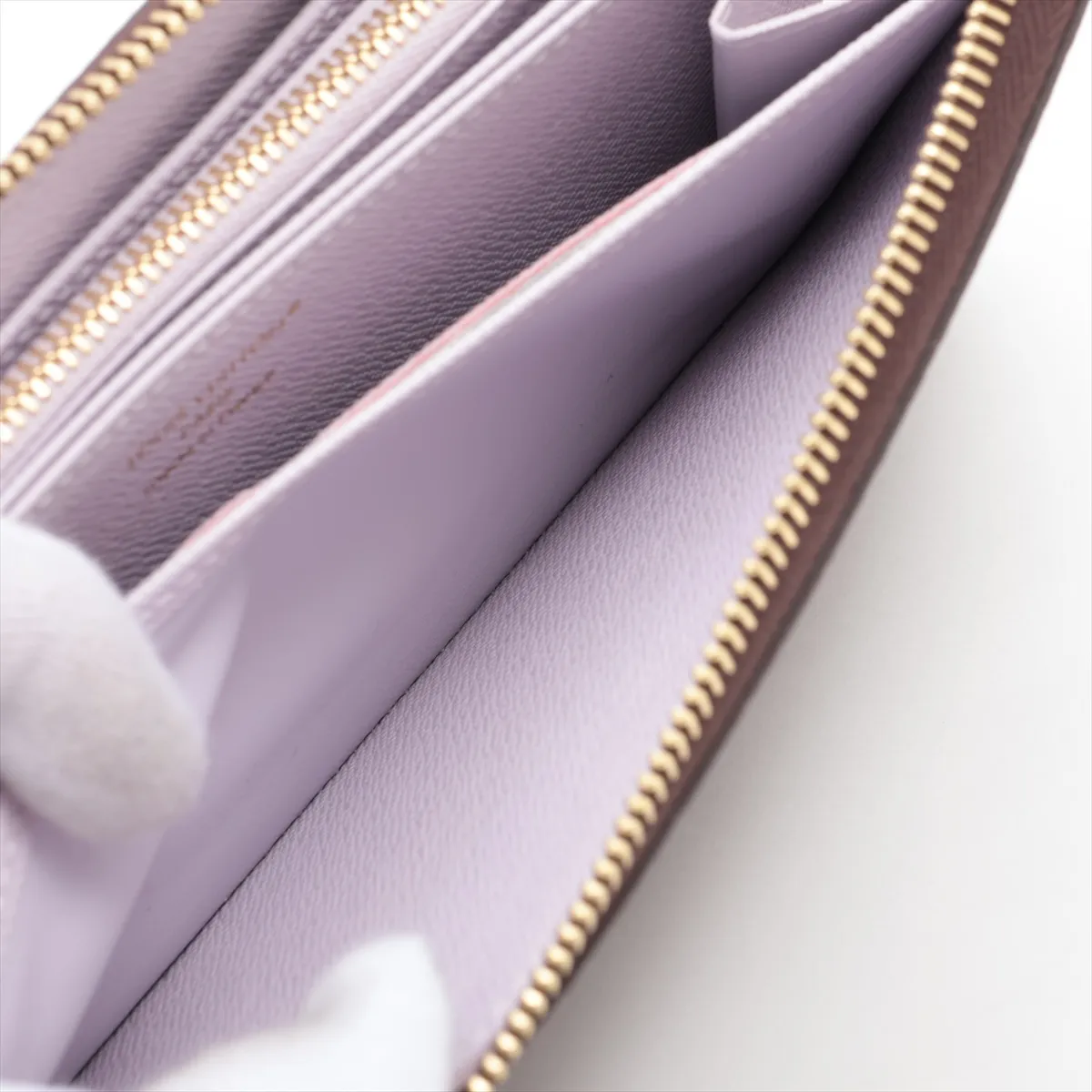 Monogram Zippy Wallet M25813 Misty Lilac Round Zip Wallet (RFID detected) — view 9