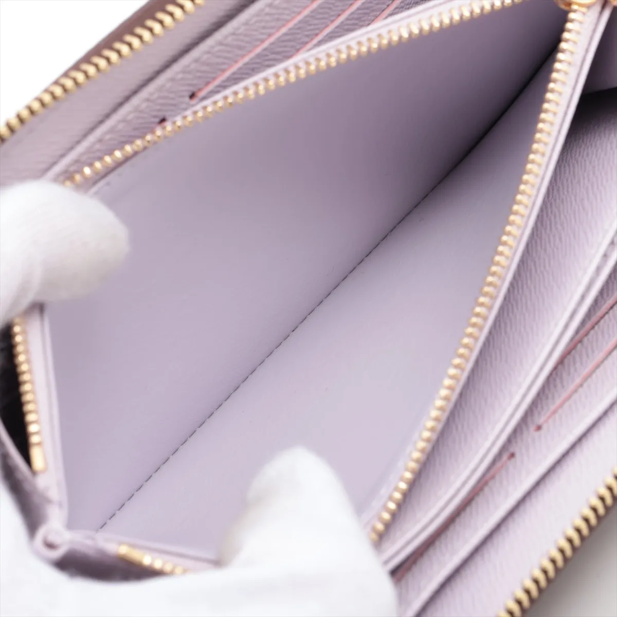 Monogram Zippy Wallet M25813 Misty Lilac Round Zip Wallet (RFID detected) — view 10