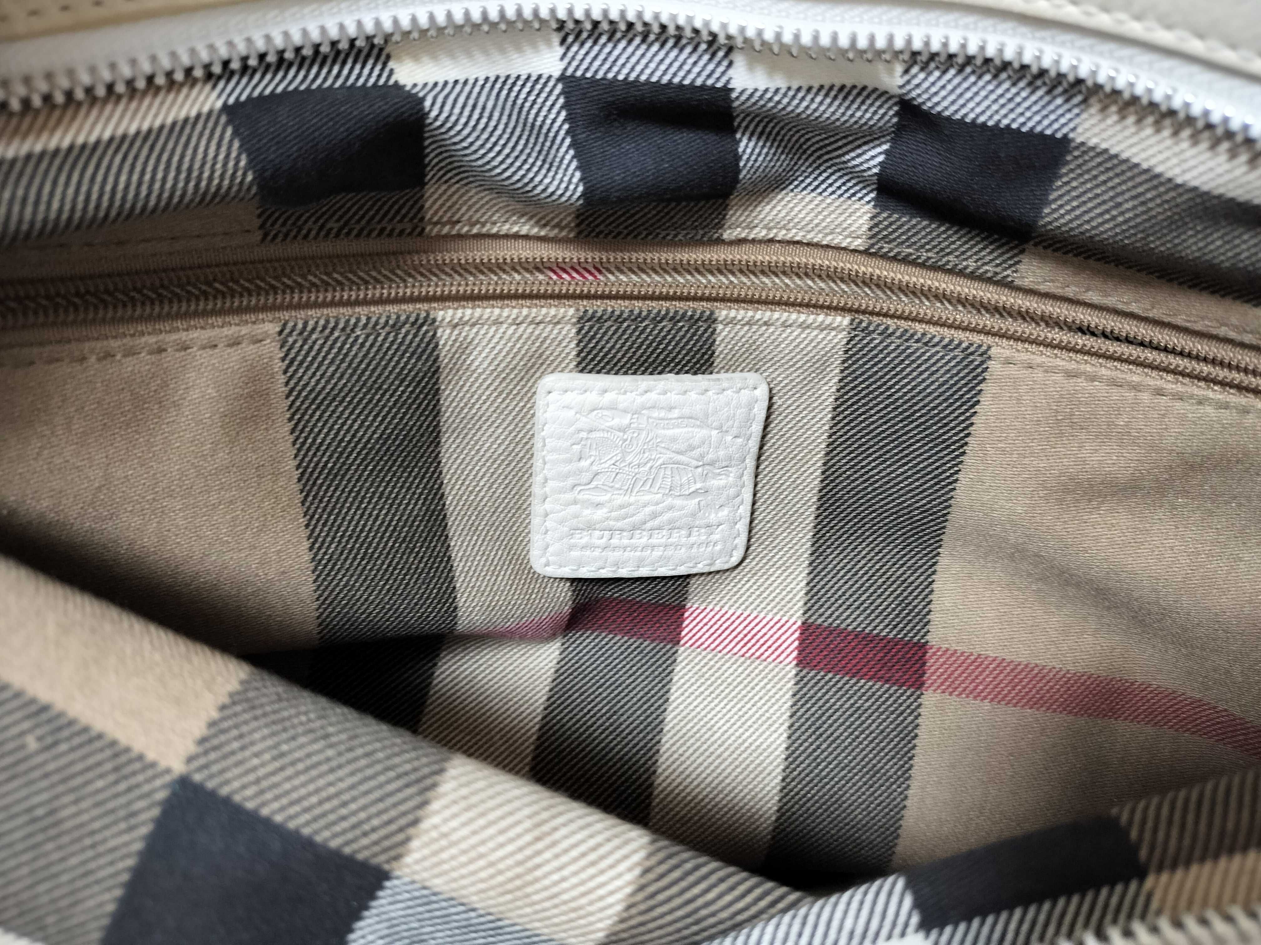 Leather Tote Bag with Nova Check Interior — view 12