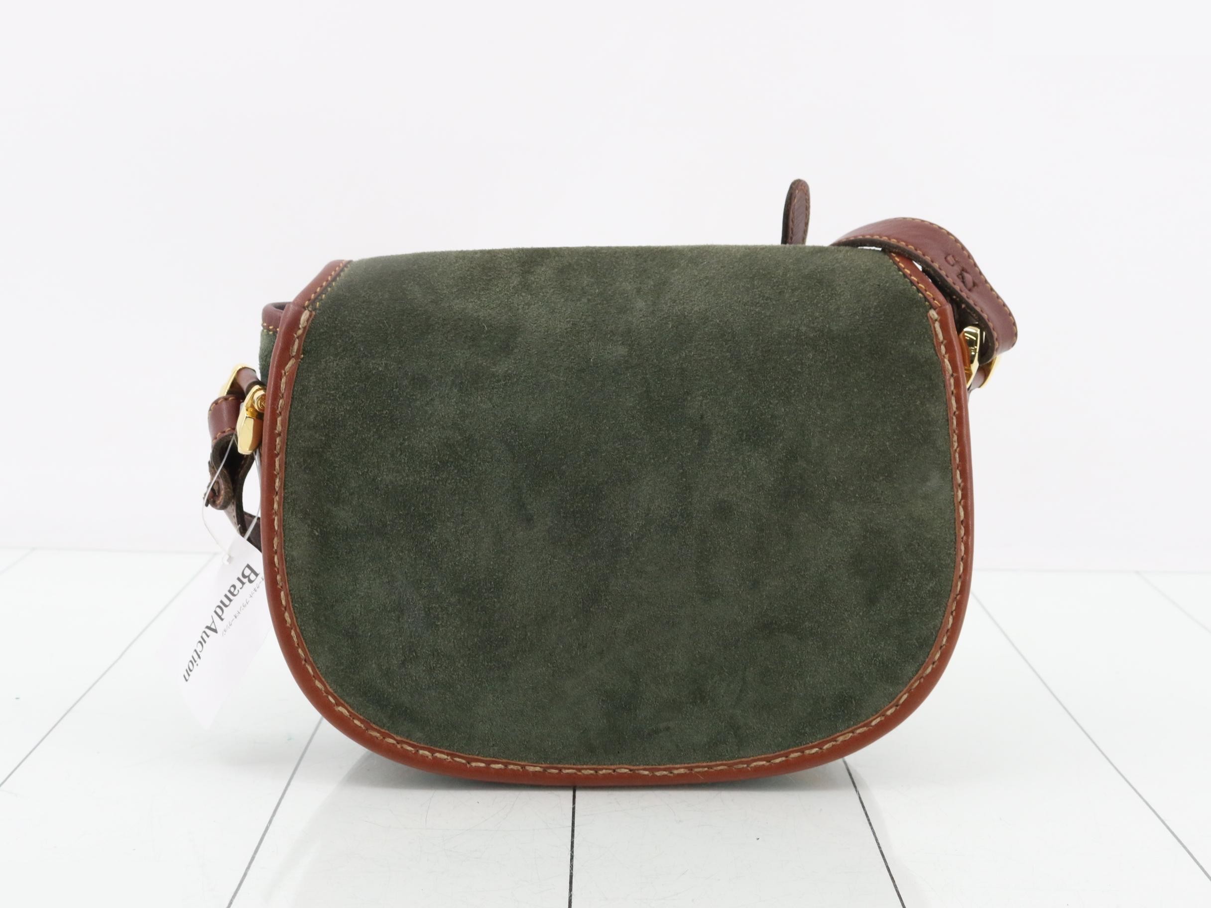 Suede and vintage leather combination shoulder bag — view 2