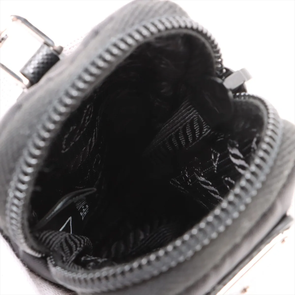 Tessuto Nylon x Leather Shoulder Bag Black 1BC167 — view 9