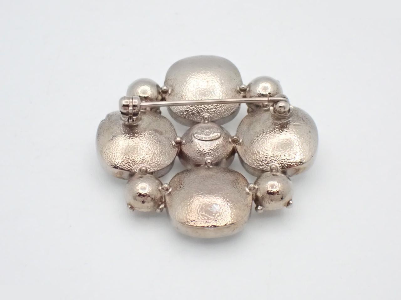 brooch, C11V, rhinestone, Coco Mark, 4cm wide — view 2
