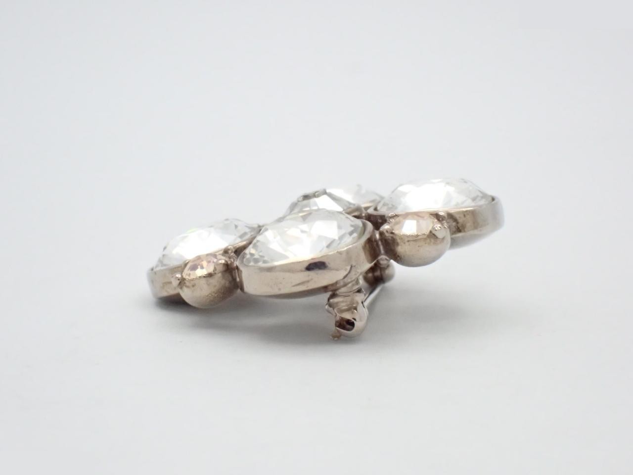brooch, C11V, rhinestone, Coco Mark, 4cm wide — view 3