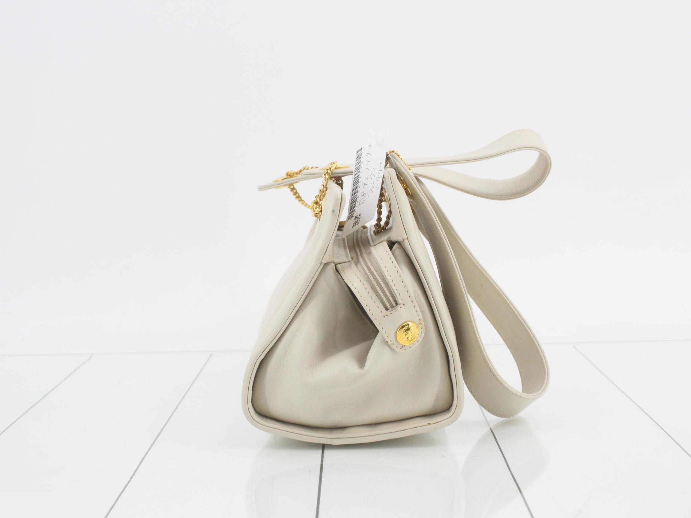 Leather Double Chain Shoulder Handbag — view 3