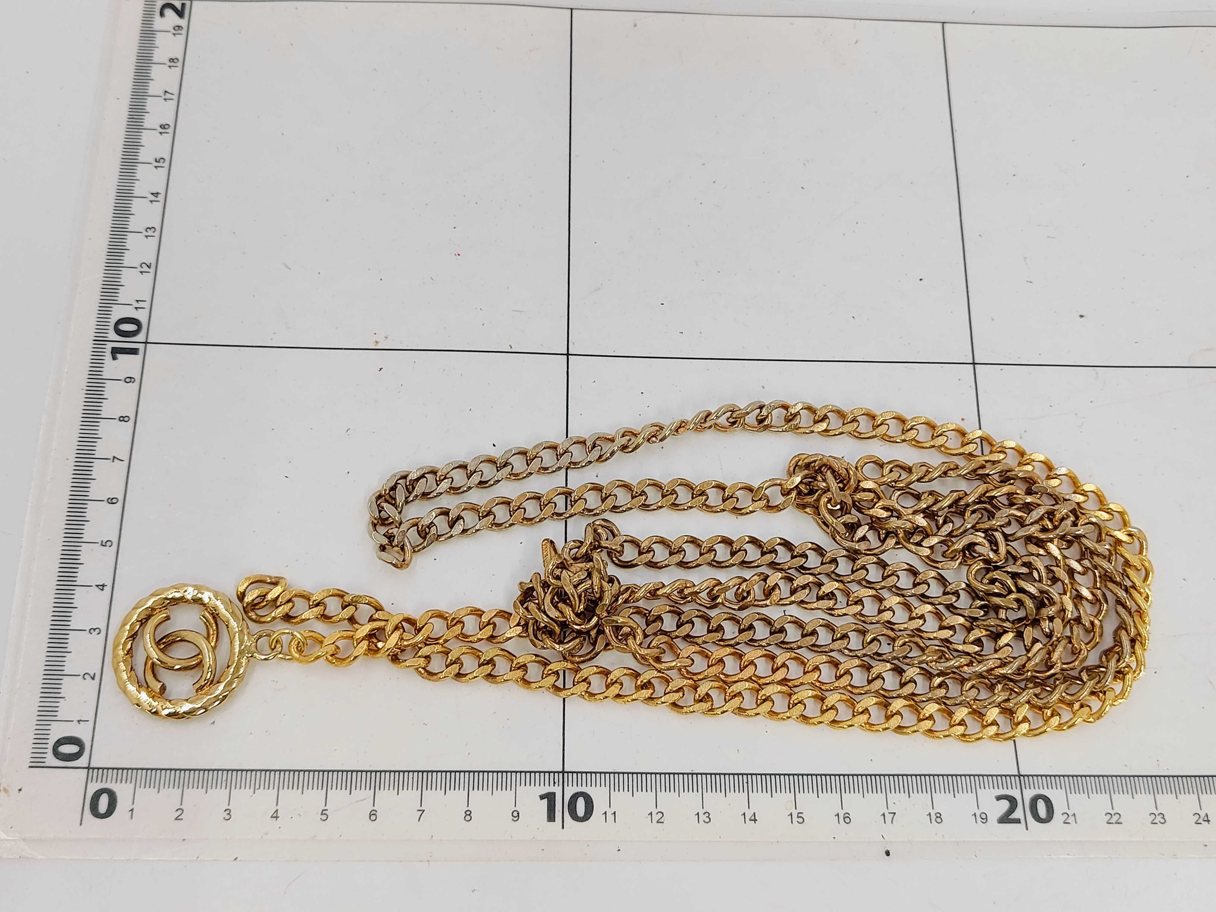 Circle Coco Mark 4-Link Chain Belt with Engraving — view 6