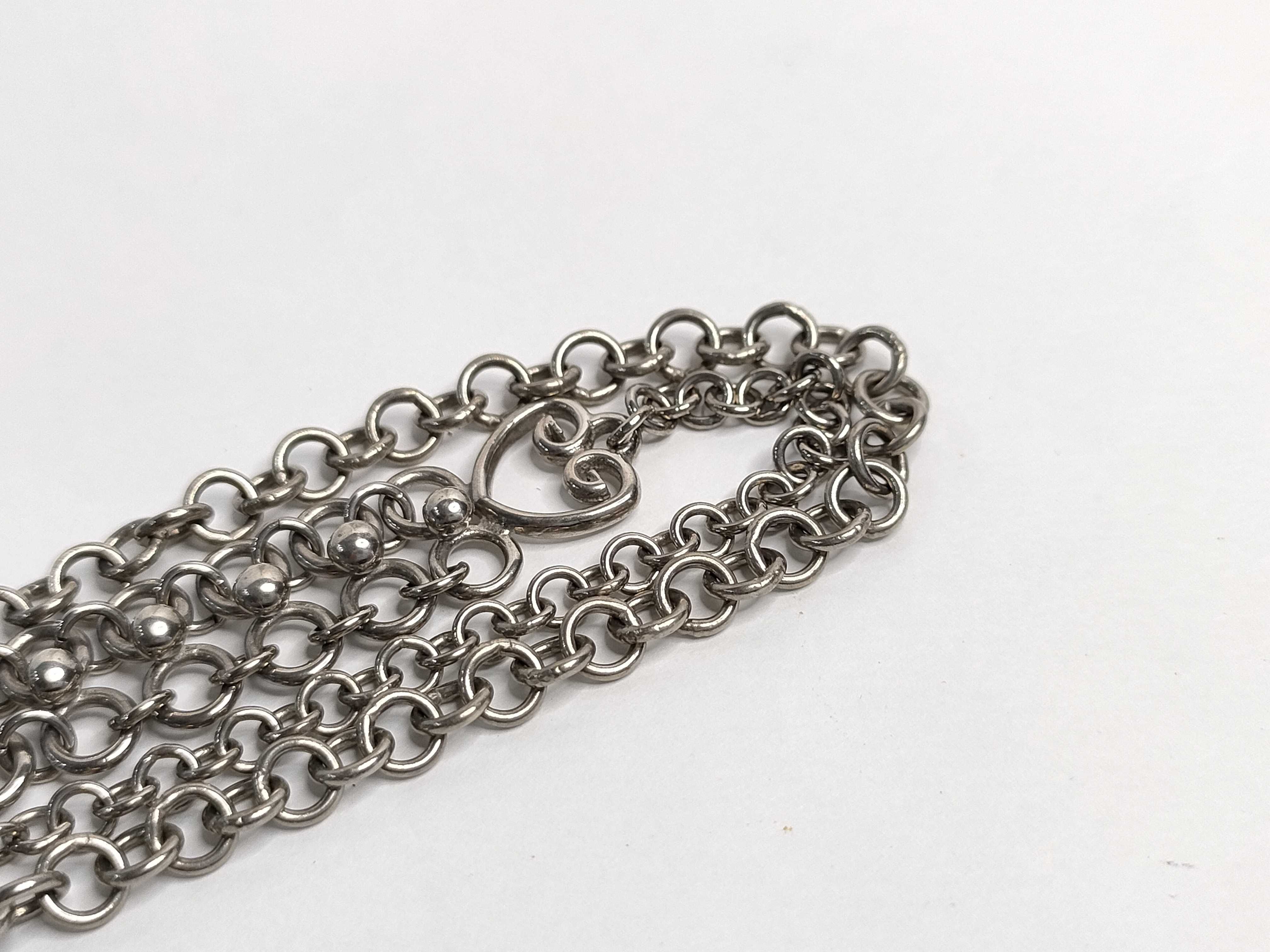 Heart Mesh Necklace AG925 Necklace — view 6