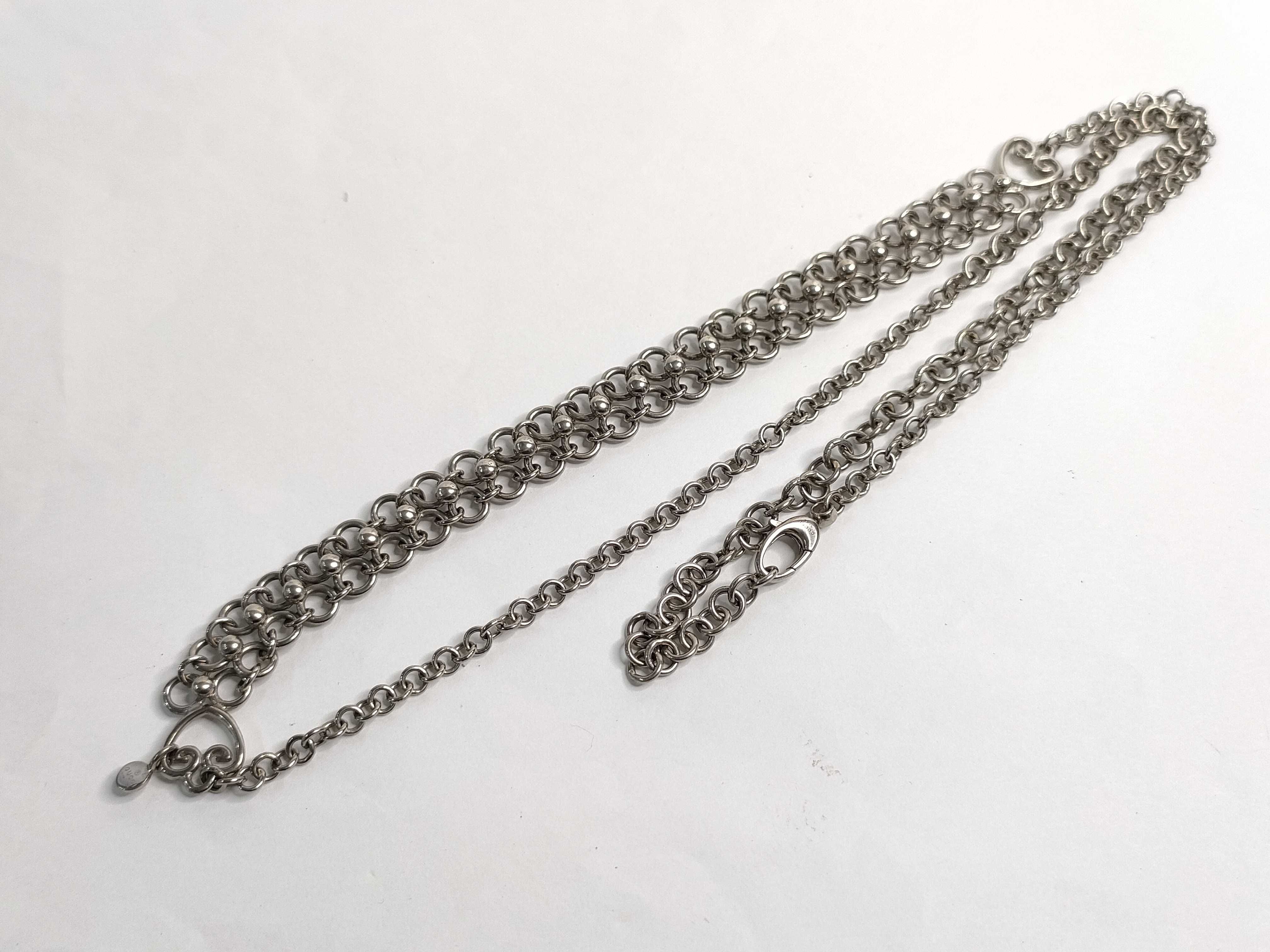 Heart Mesh Necklace AG925 Necklace — view 9
