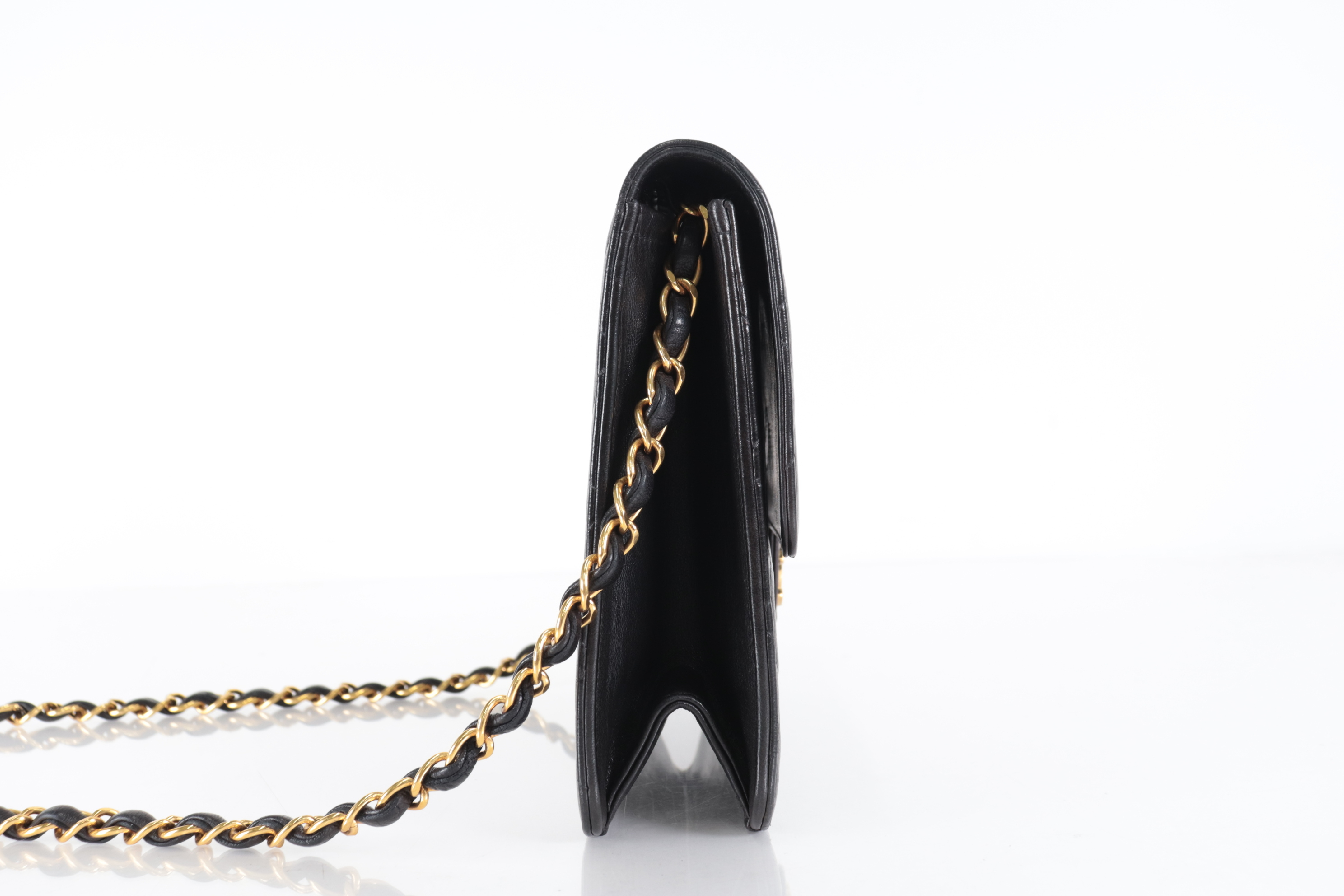 Push-Lock Lambskin Chain Shoulder Bag (Series 3) — view 3