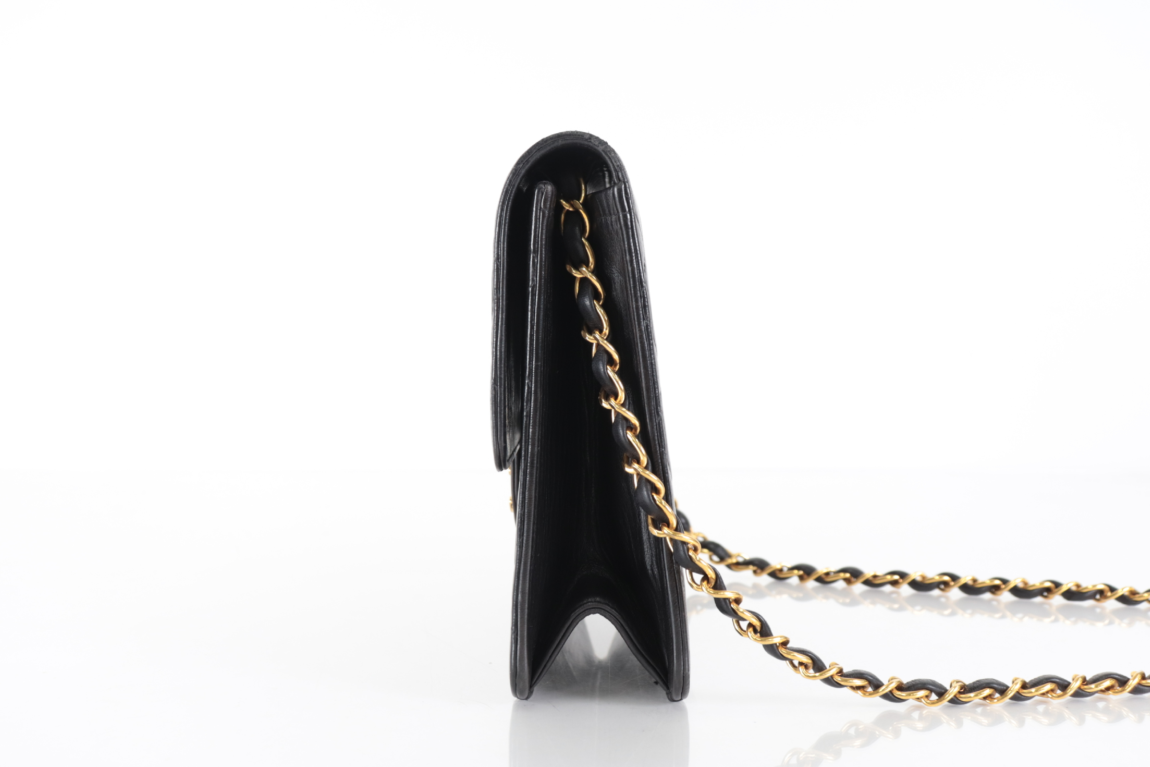 Push-Lock Lambskin Chain Shoulder Bag (Series 3) — view 4