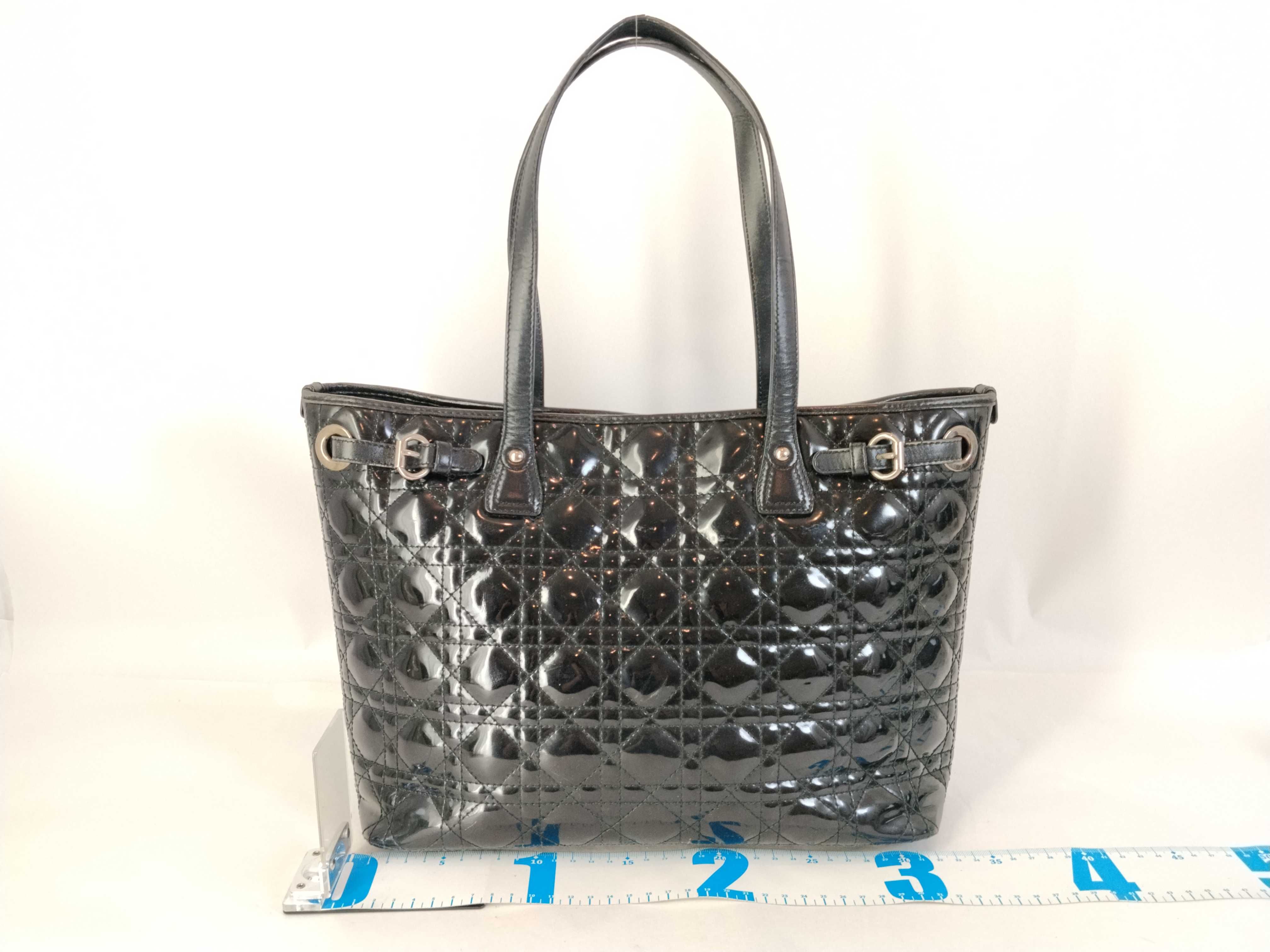 Lady Dior Christian Cannage Black Tote Bag — view 2