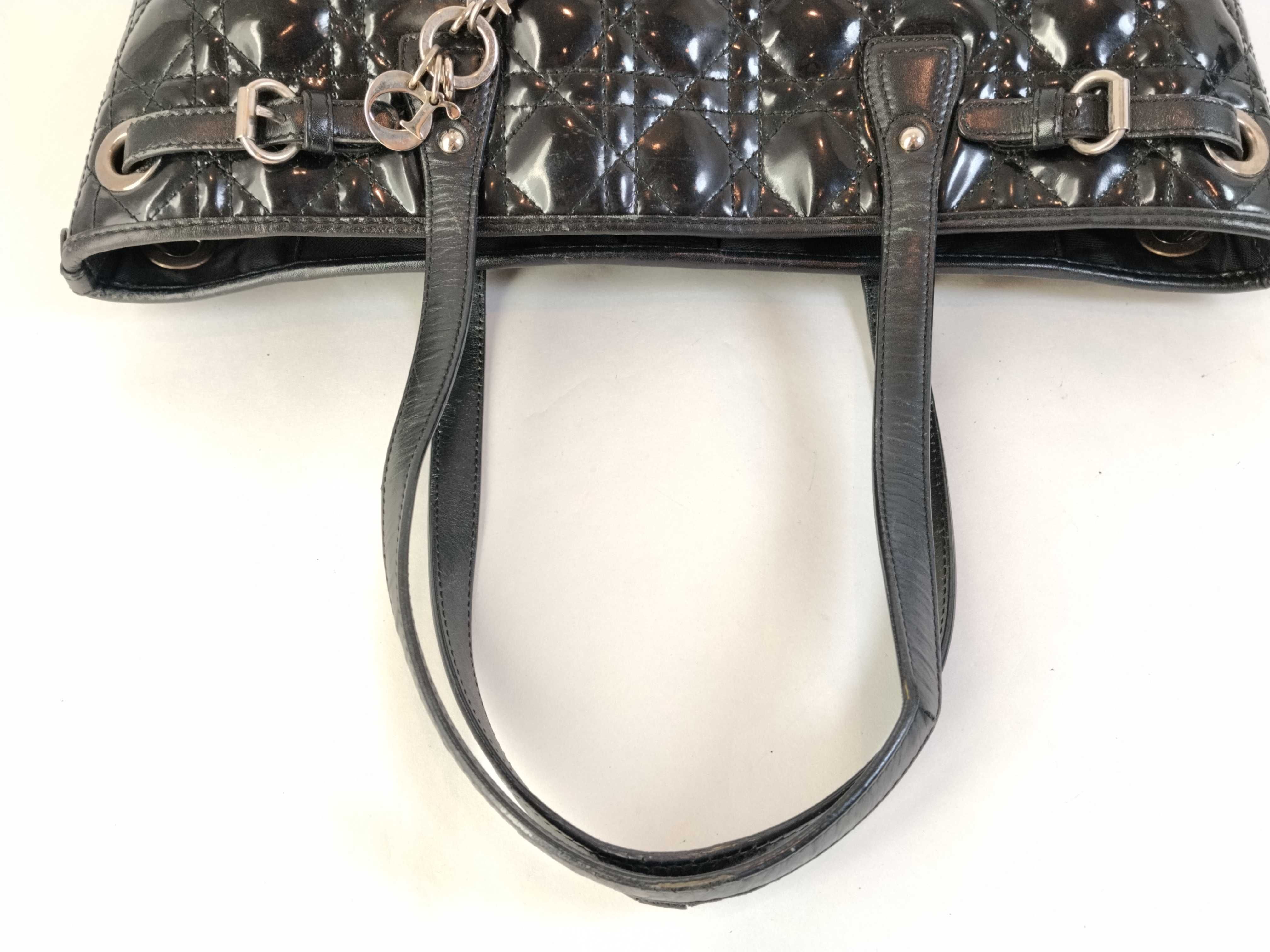 Lady Dior Christian Cannage Black Tote Bag — view 3