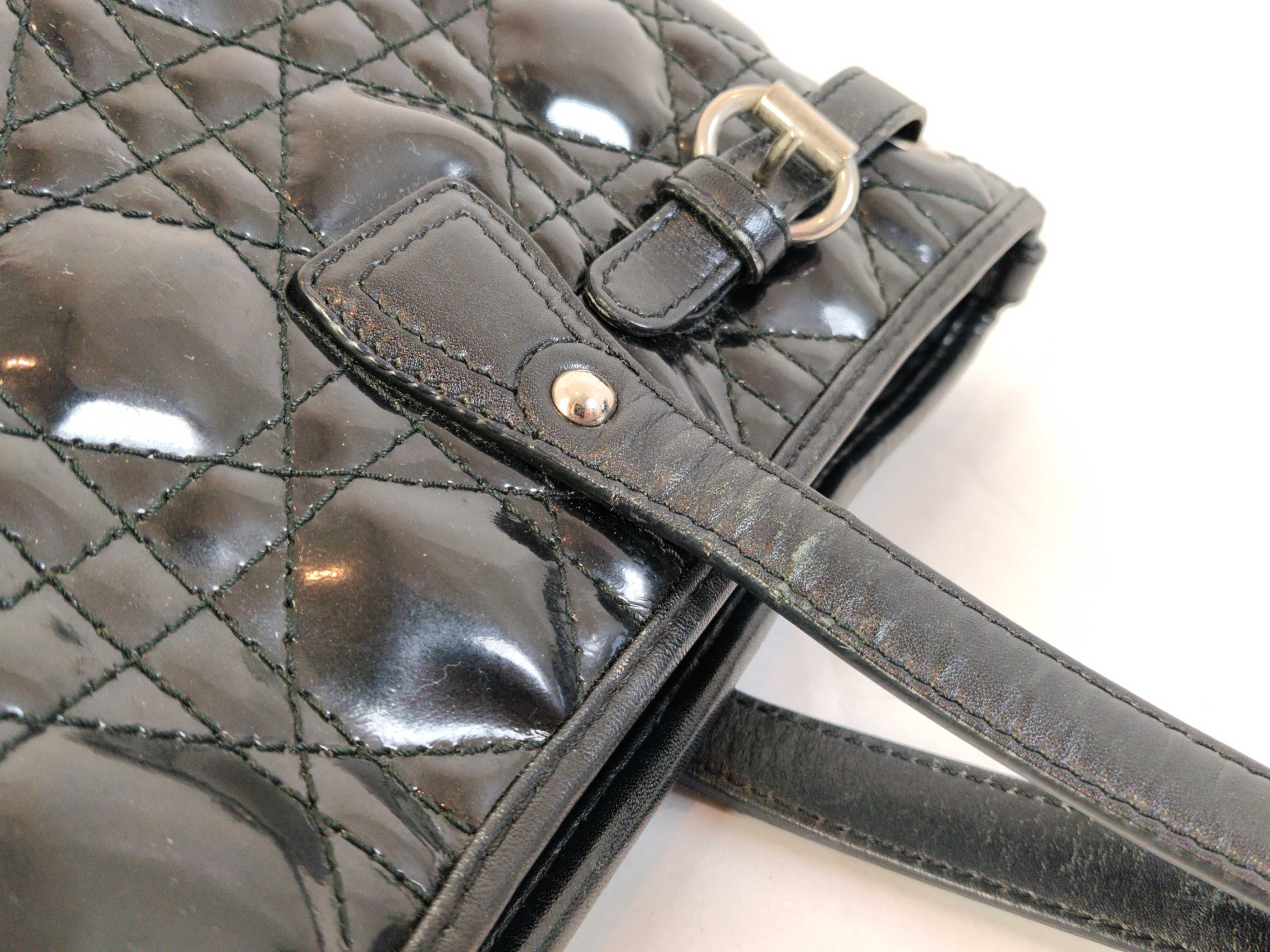 Lady Dior Christian Cannage Black Tote Bag — view 6