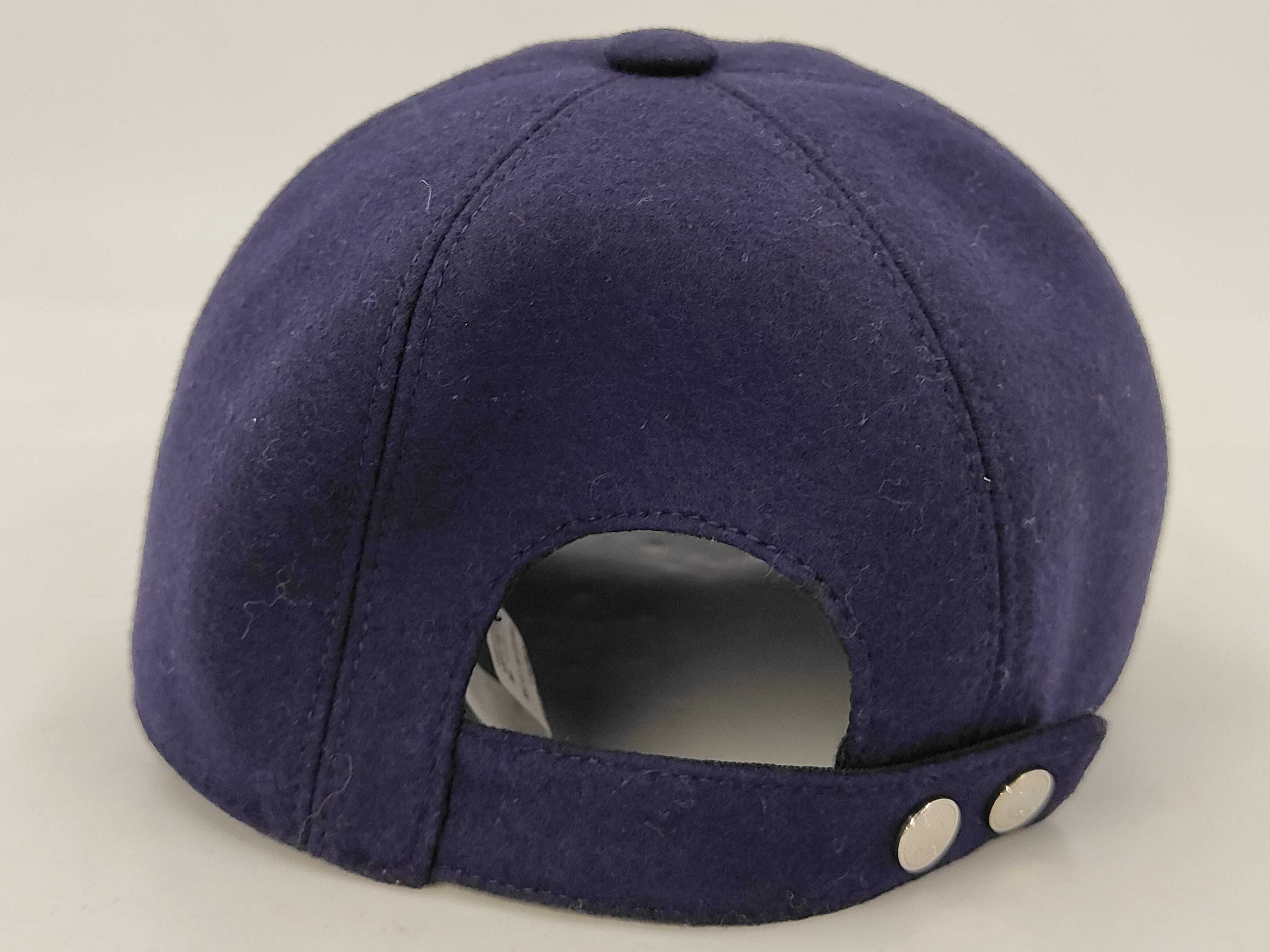 Sellier Cap, Size 57, Wool x Nylon, Navy, Other Accessories — view 3