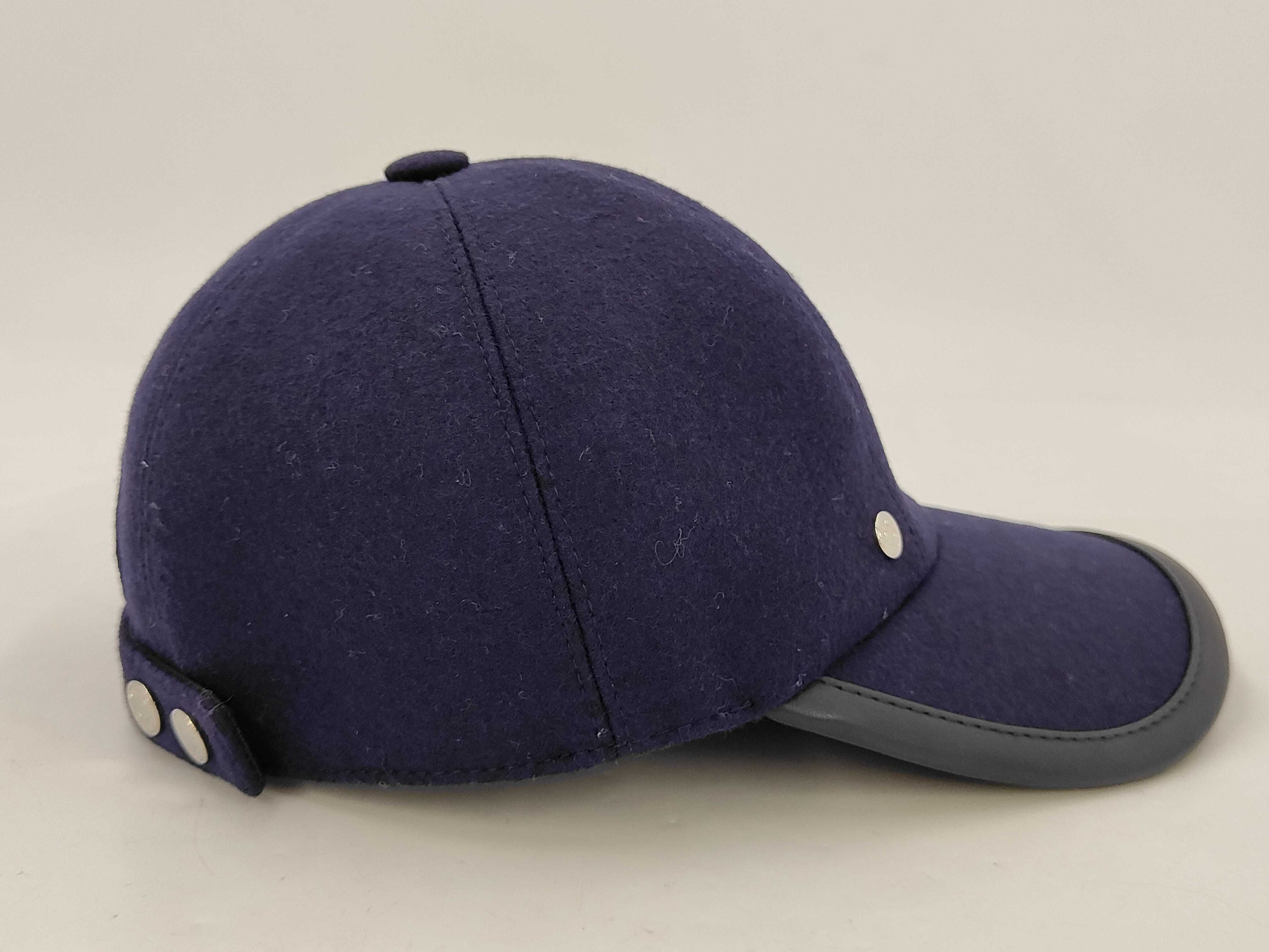 Sellier Cap, Size 57, Wool x Nylon, Navy, Other Accessories — view 4