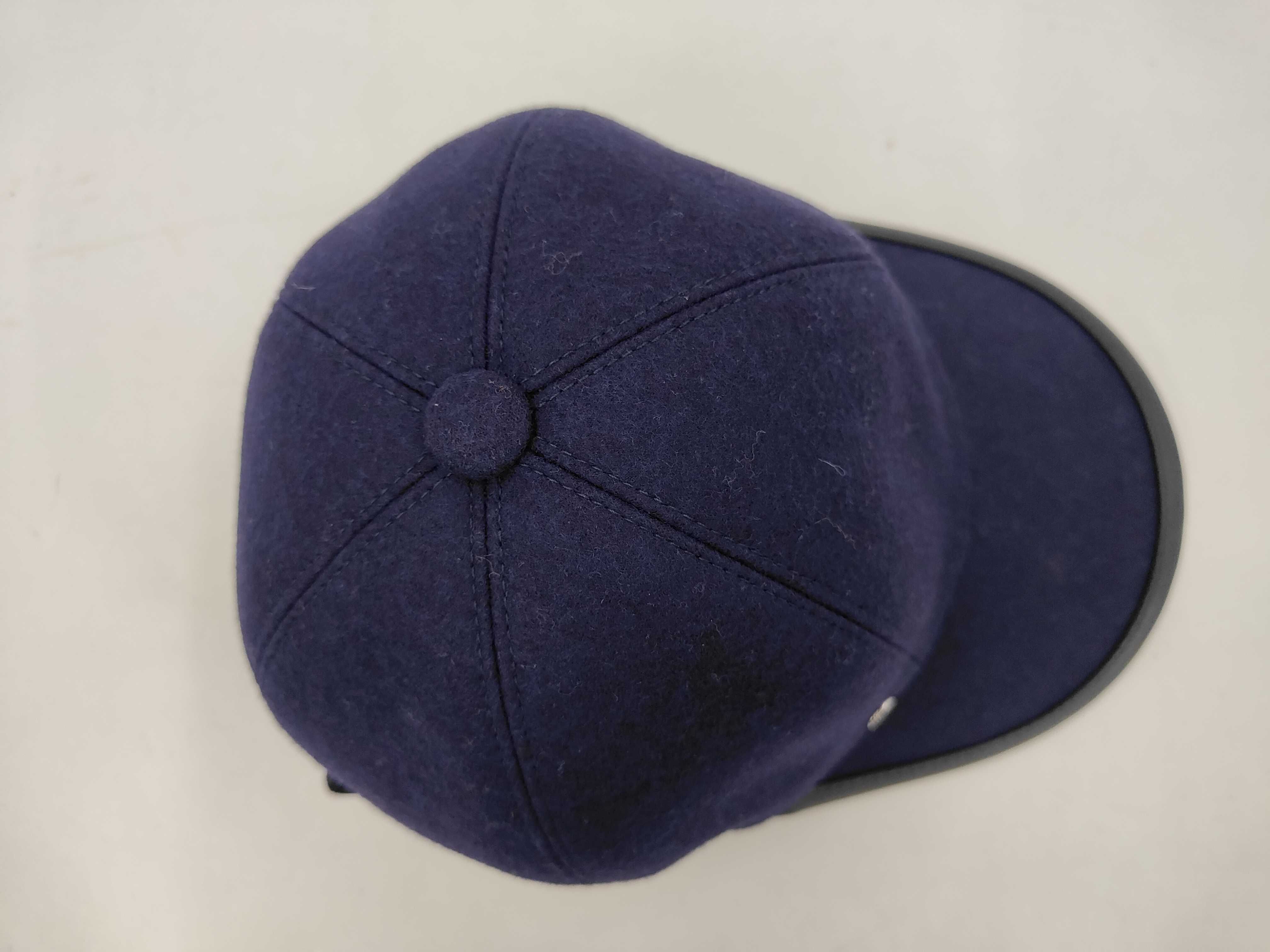 Sellier Cap, Size 57, Wool x Nylon, Navy, Other Accessories — view 6