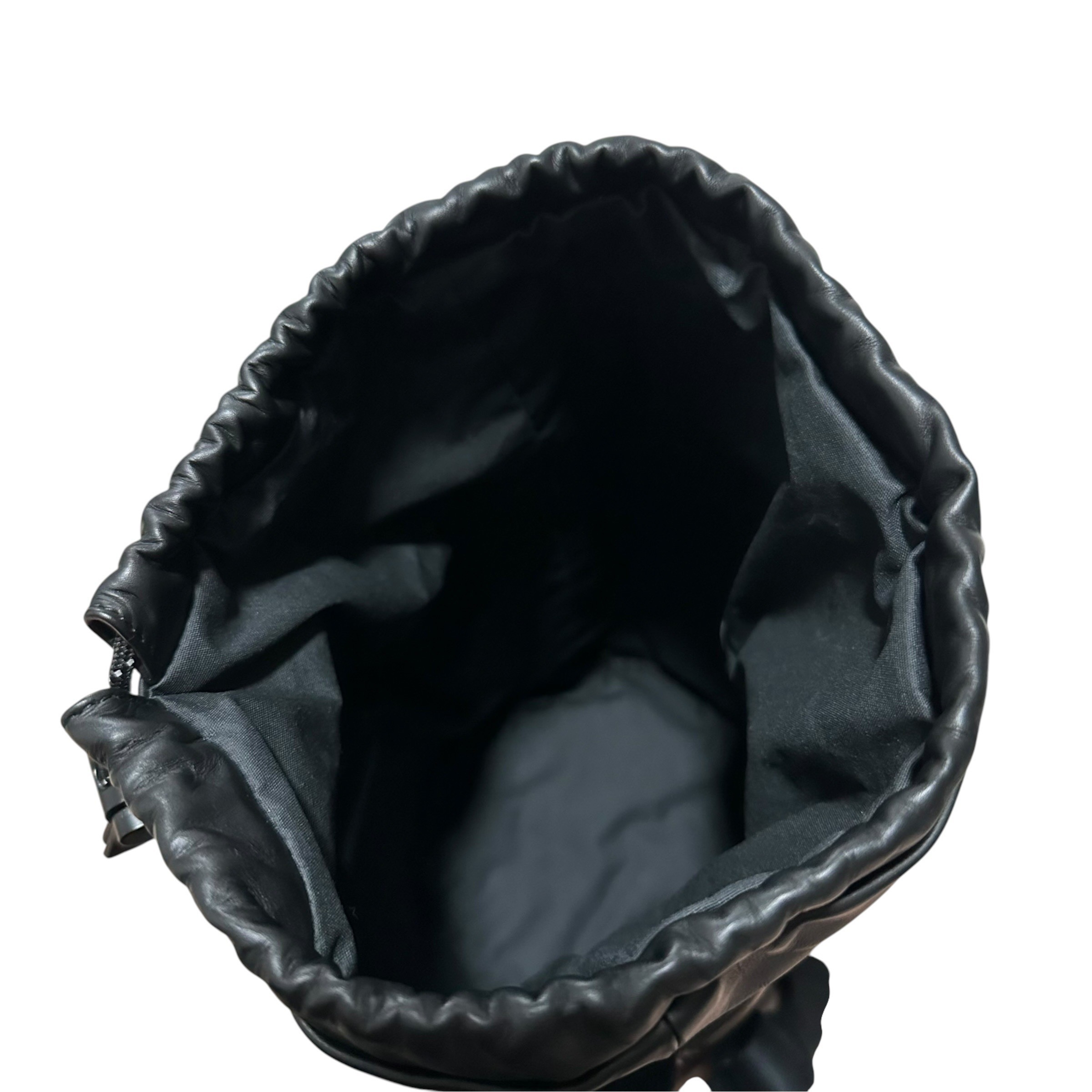 Shoulder bag, perforated paper, drawstring bucket bag — view 8