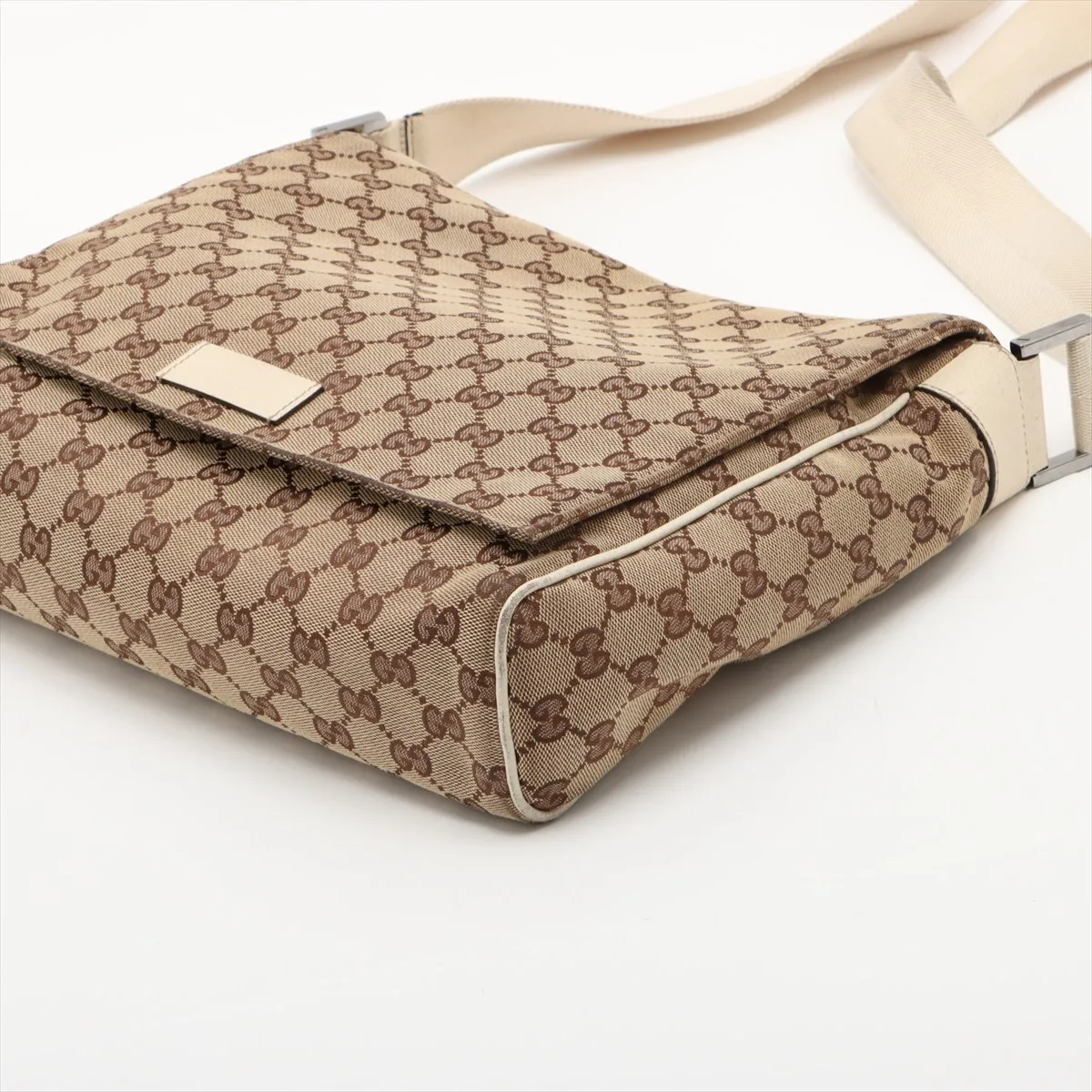 GG Canvas x Leather Shoulder Bag Brown 146236 — view 3