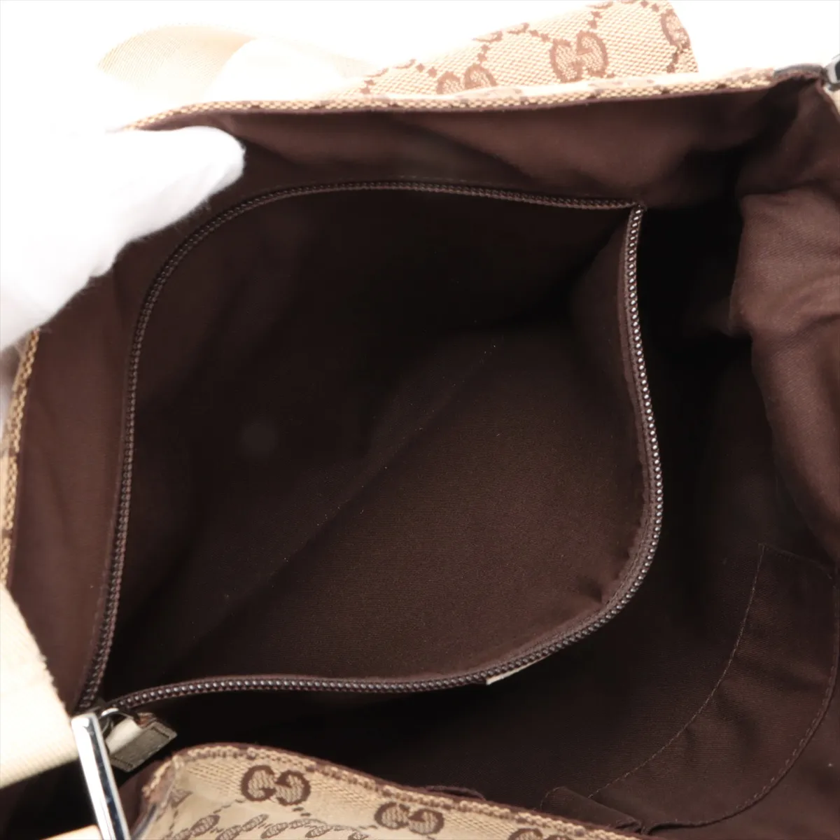 GG Canvas x Leather Shoulder Bag Brown 146236 — view 7
