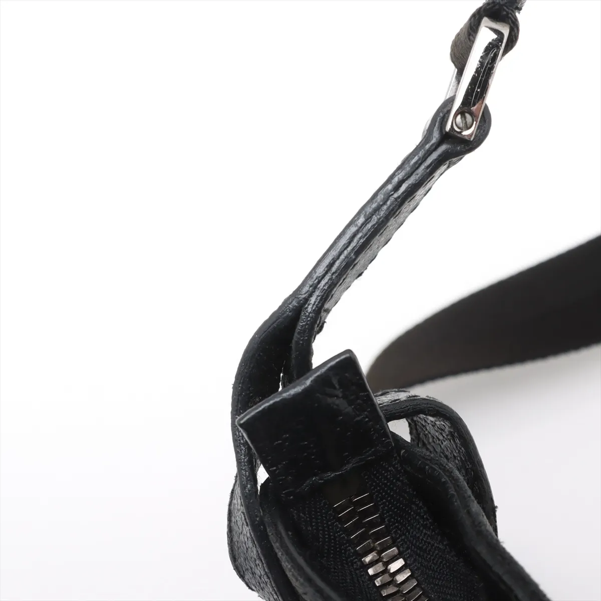 GG Canvas x Leather Shoulder Bag Black 122793 — view 12