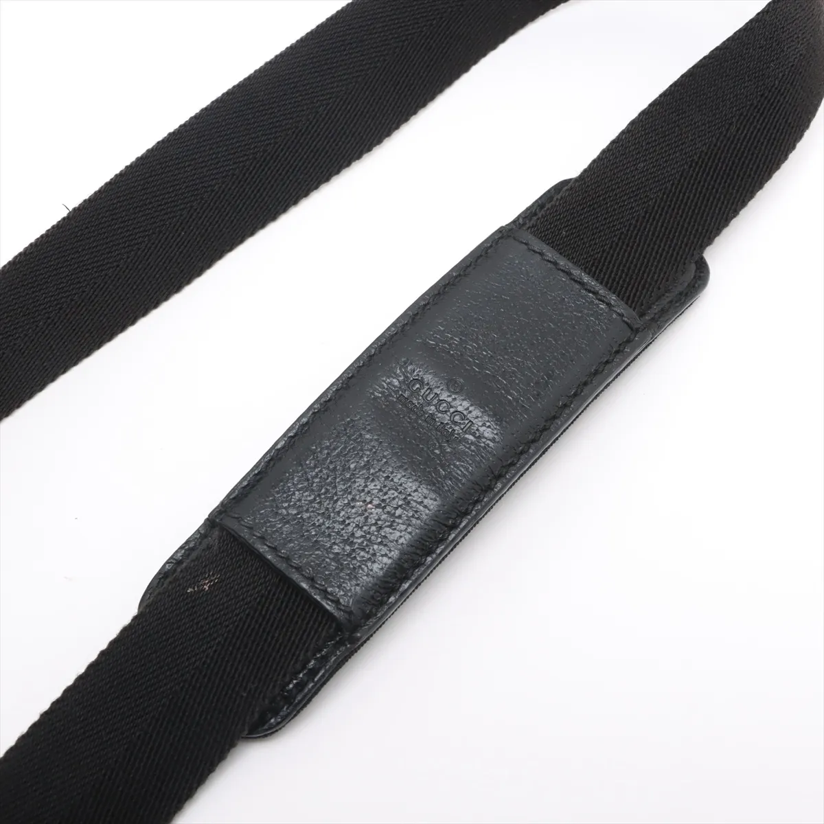 GG Canvas x Leather Shoulder Bag Black 122793 — view 15