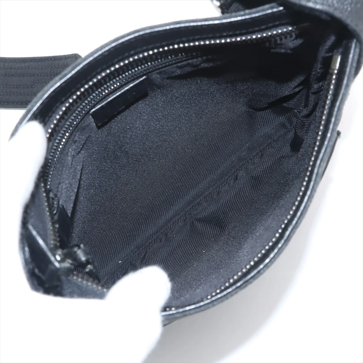 GG Canvas x Leather Shoulder Bag Black 122793 — view 6