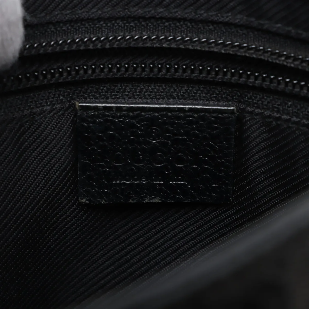 GG Canvas x Leather Shoulder Bag Black 122793 — view 9