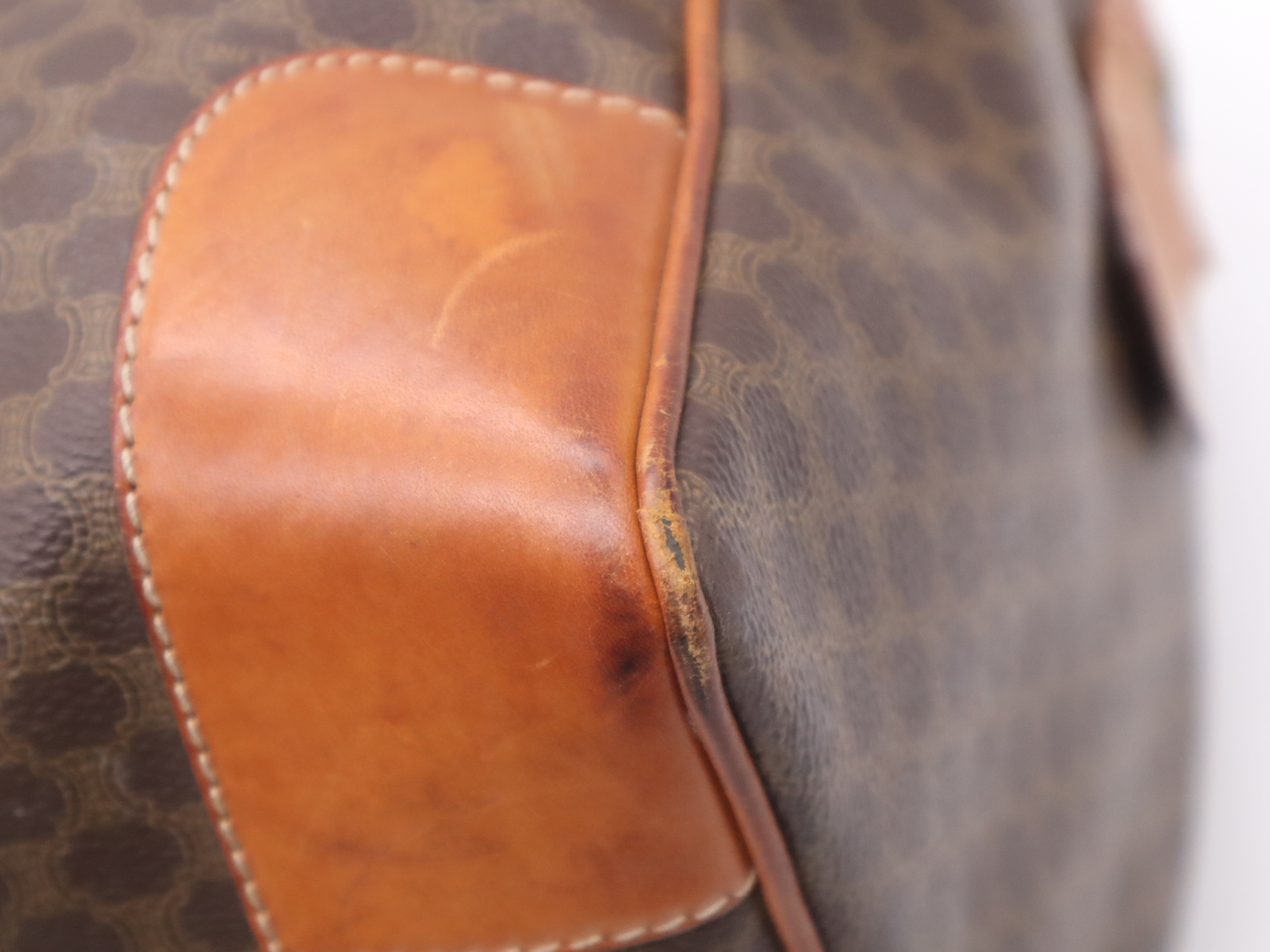 PVC x Leather Macadam Boston Bag, Brown, Gold Hardware, with Padlock, 2 Keys, and Clochette. — view 11