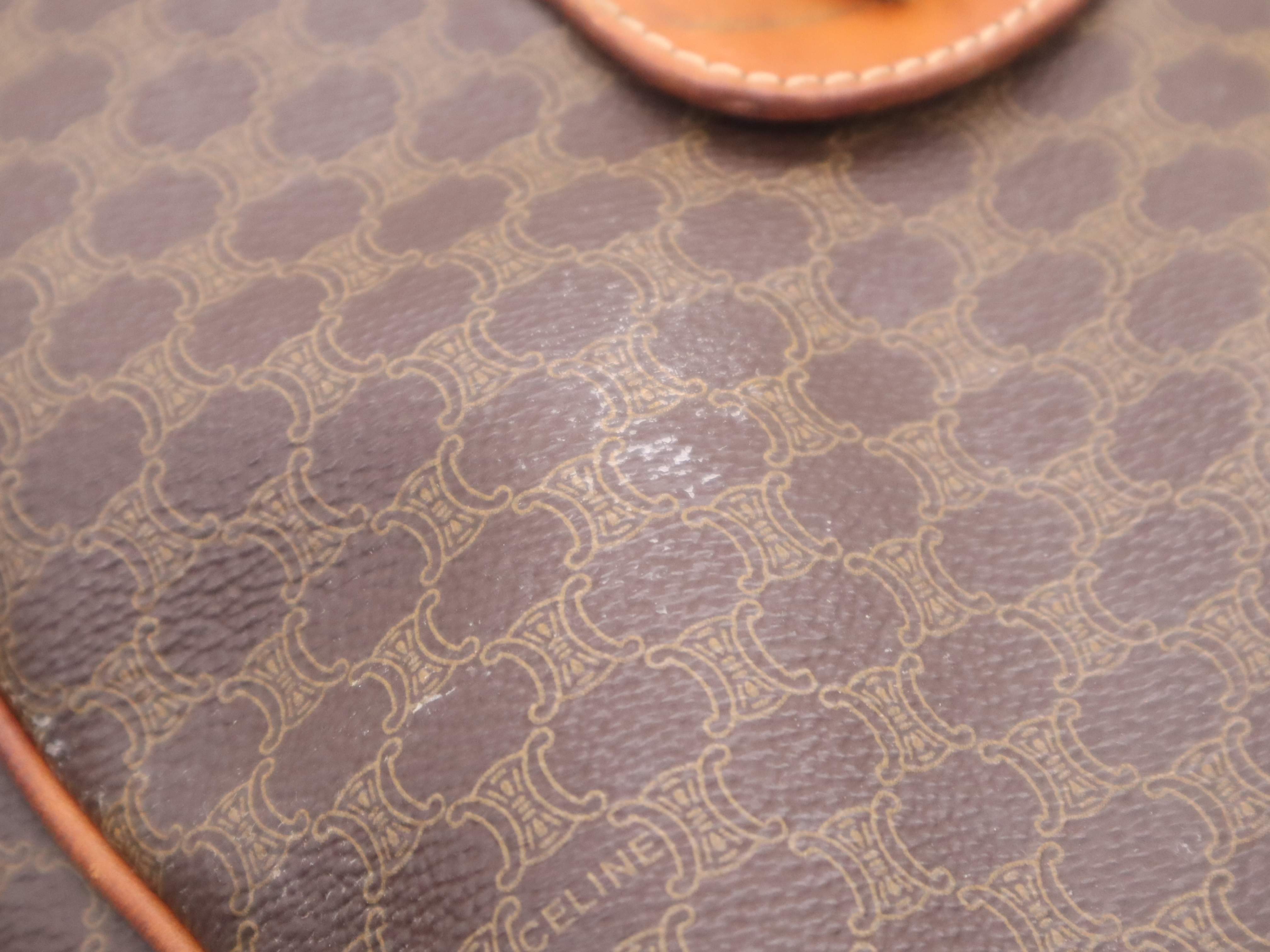 PVC x Leather Macadam Boston Bag, Brown, Gold Hardware, with Padlock, 2 Keys, and Clochette. — view 12