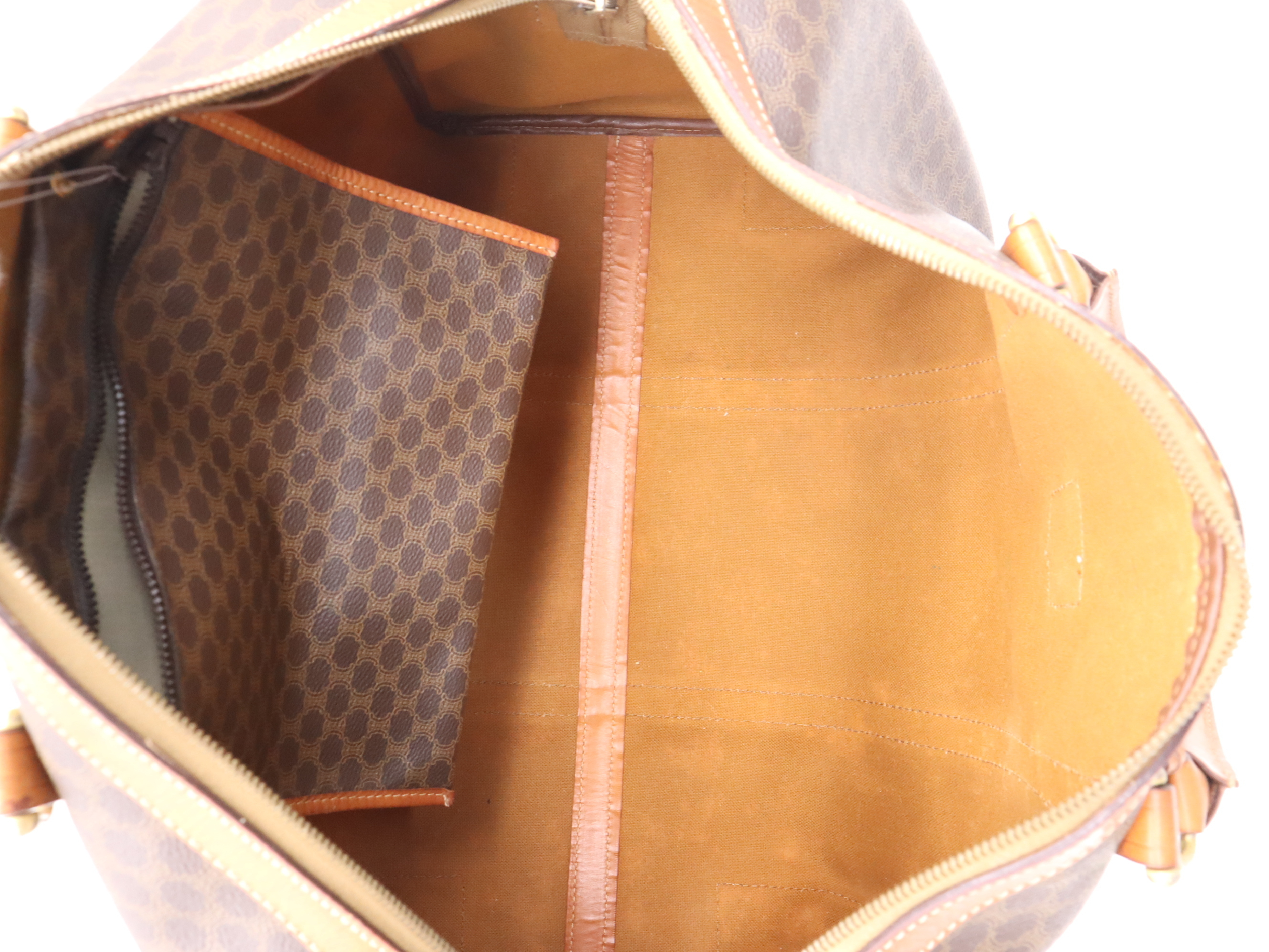 PVC x Leather Macadam Boston Bag, Brown, Gold Hardware, with Padlock, 2 Keys, and Clochette. — view 13