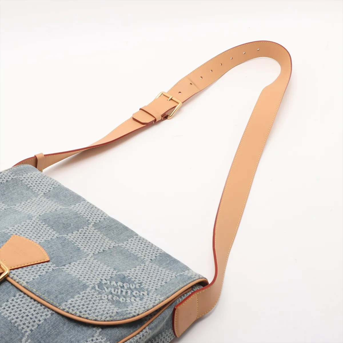 Damier Denim 3D Montsouris Messenger MM N40743 Red (RFID detected) — view 5