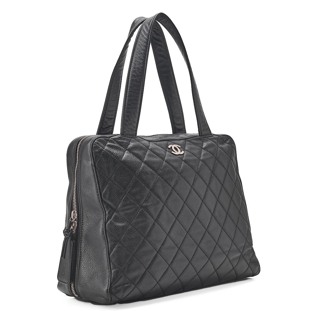 Caviar Skin Matelassé Coco Mark Handbag — view 2