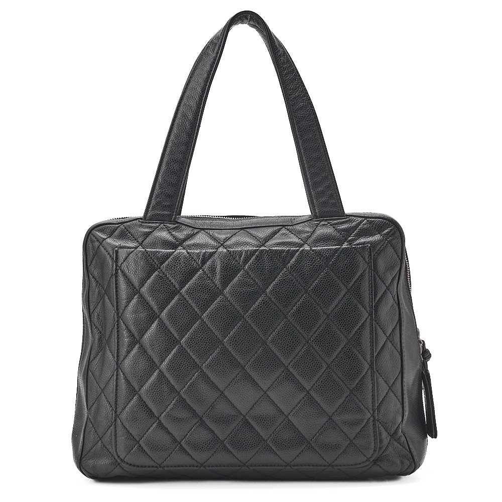 Caviar Skin Matelassé Coco Mark Handbag — view 4
