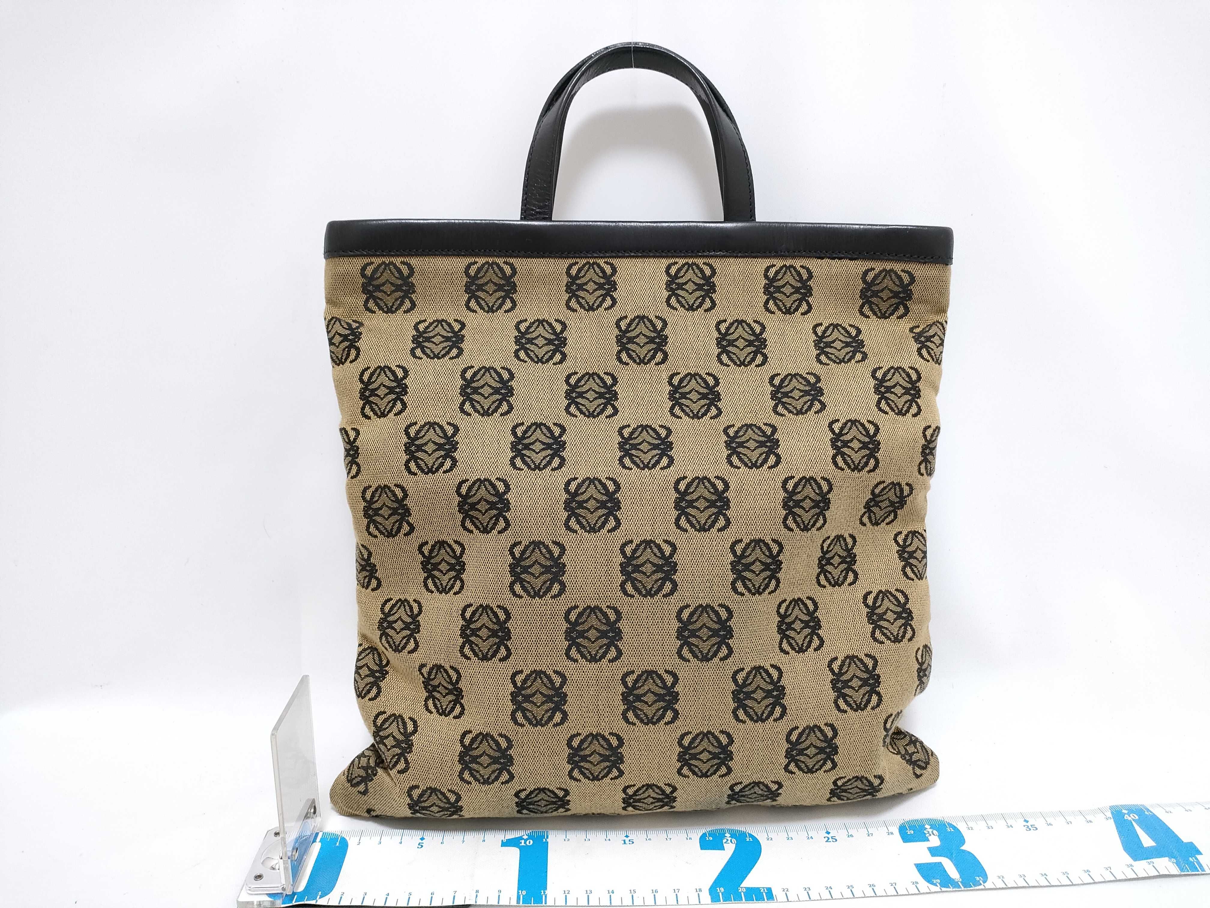 handbag, Anagram canvas, beige and black tote bag — view 2
