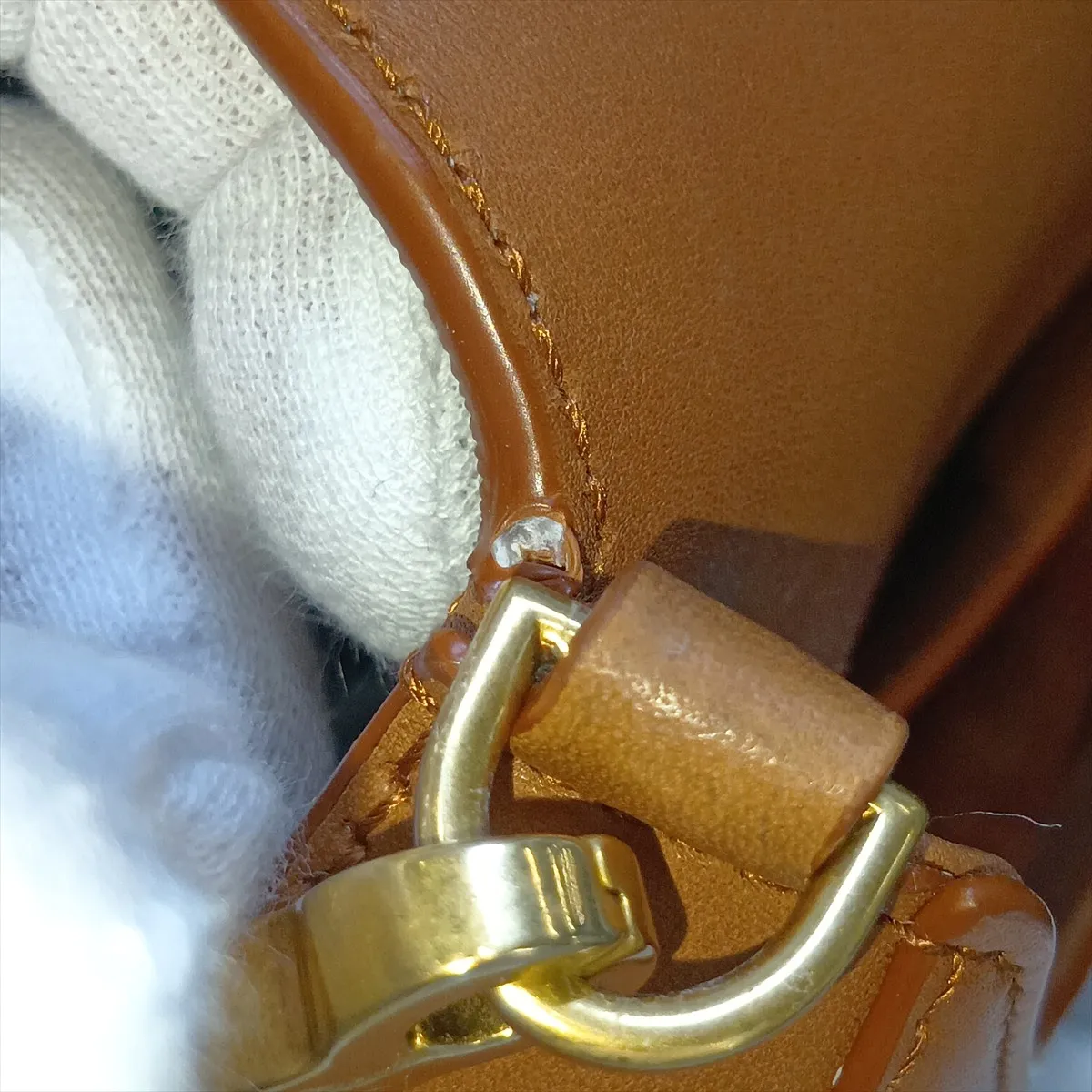Voltaire Mini Canvas x Leather Shoulder Bag, Beige x Brown, 818896 — view 10