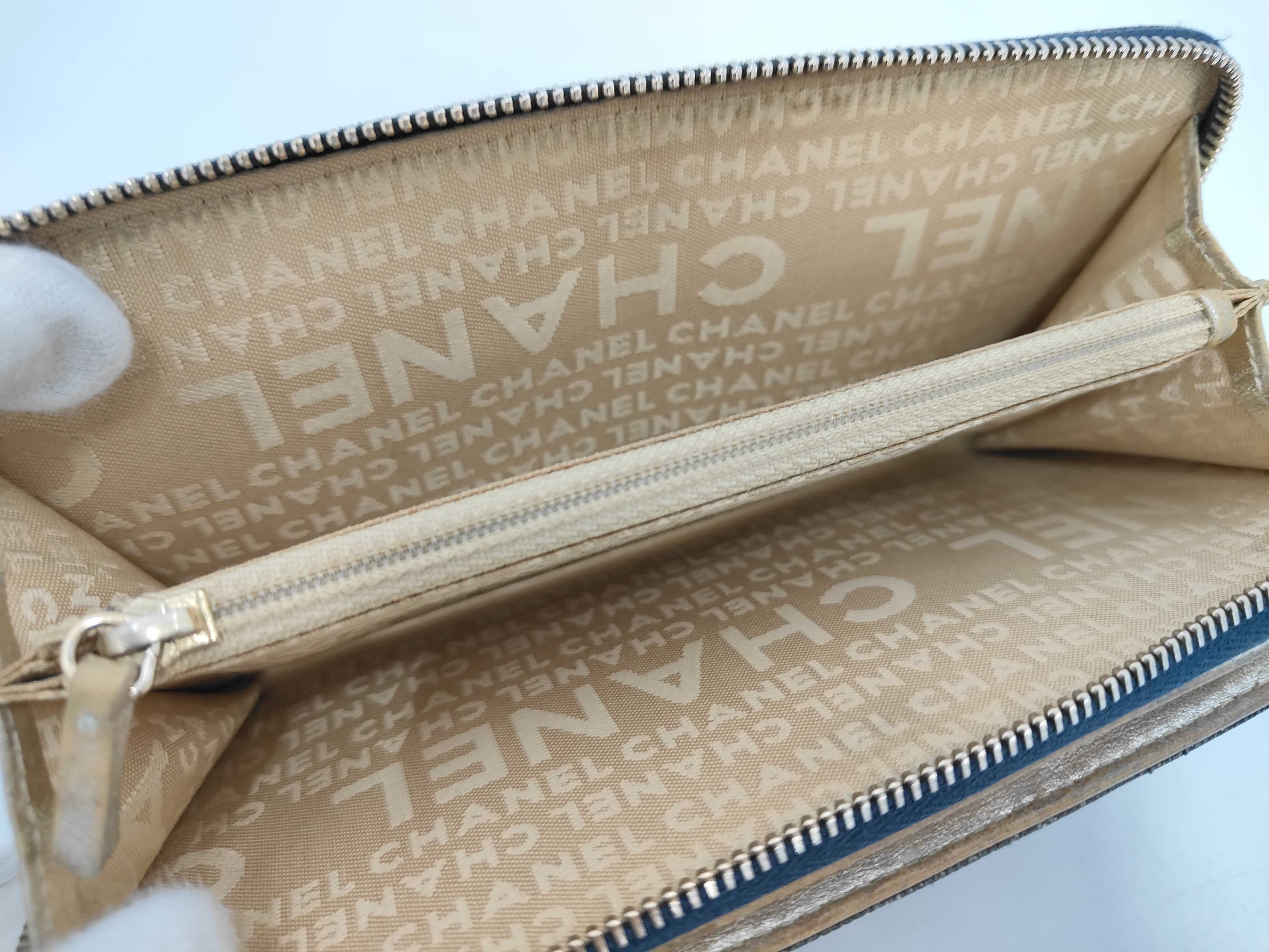 denim long wallet, serial number in the teens, with sticker. — view 5