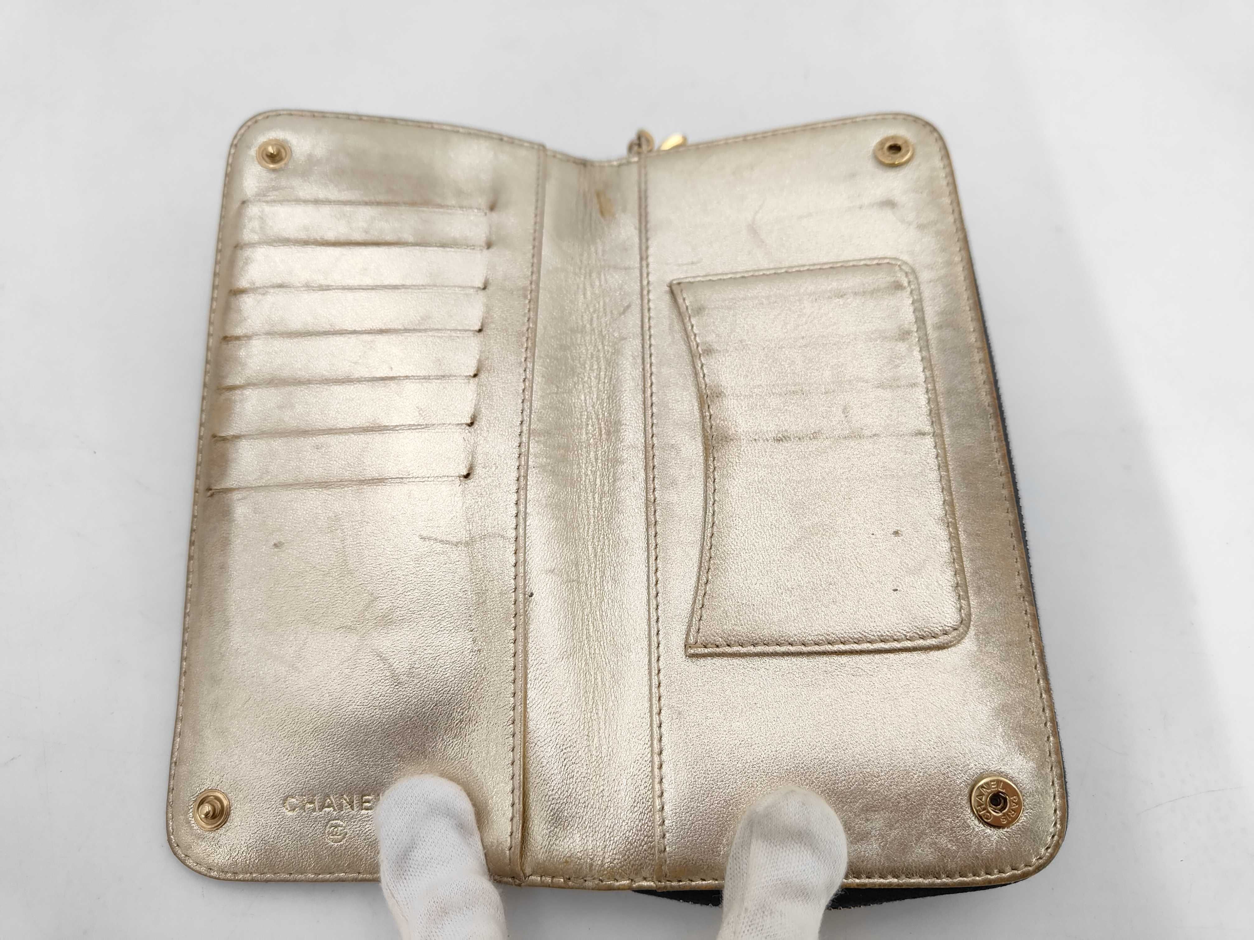 denim long wallet, serial number in the teens, with sticker. — view 6