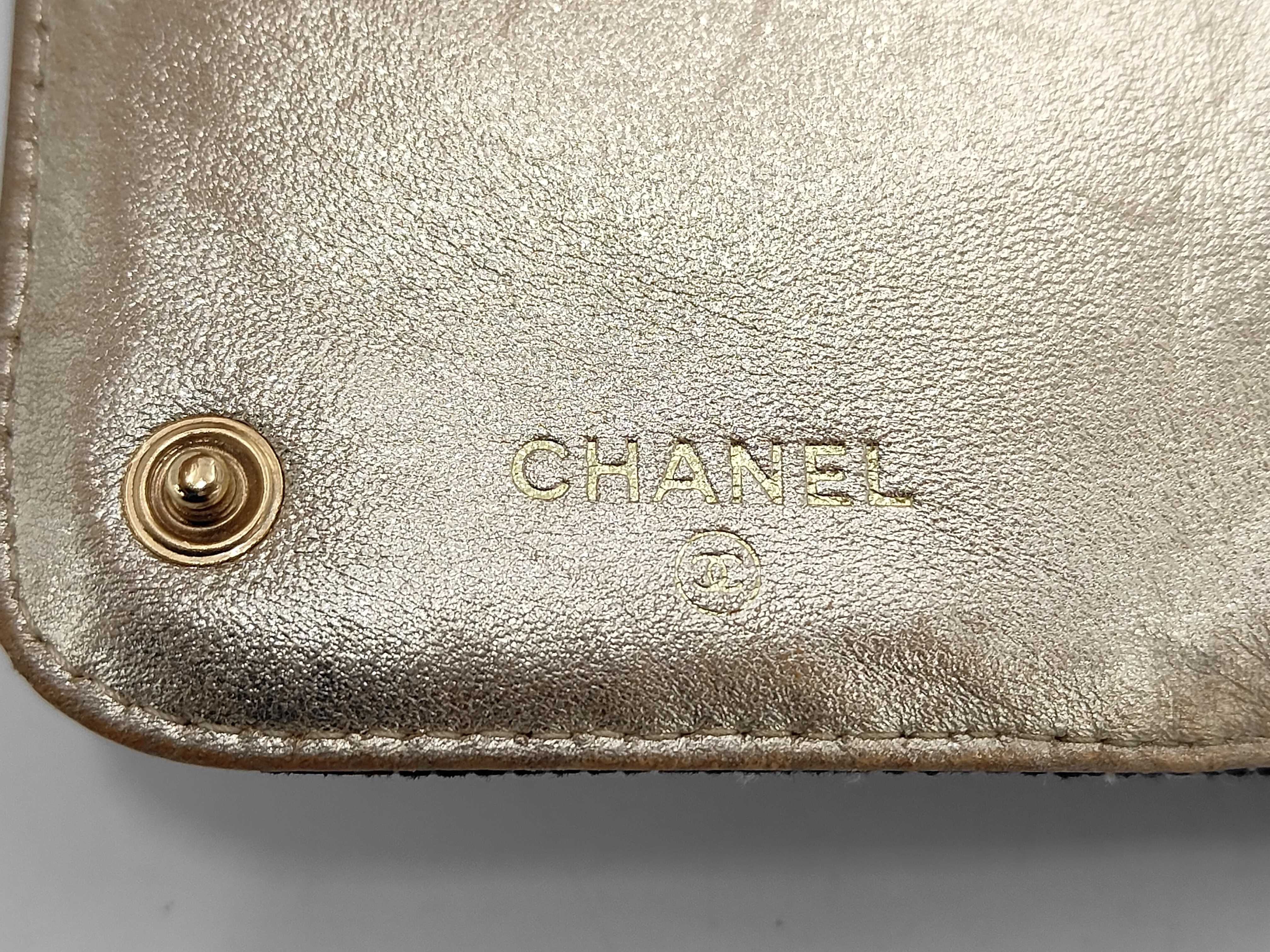 denim long wallet, serial number in the teens, with sticker. — view 9