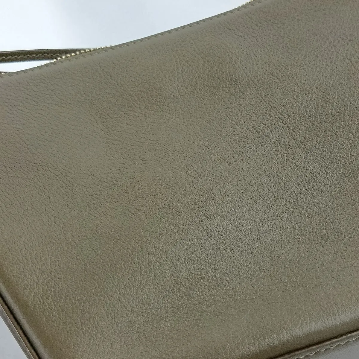 Mini Hobo Leather 2-Way Shoulder Bag, Khaki — view 11