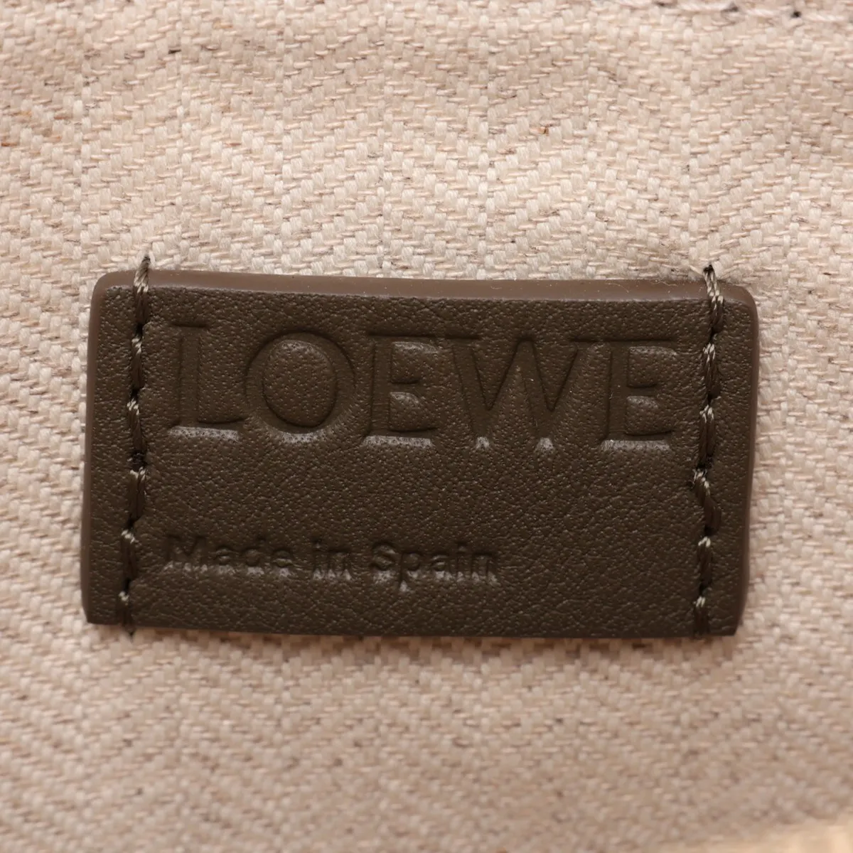 Mini Hobo Leather 2-Way Shoulder Bag, Khaki — view 9