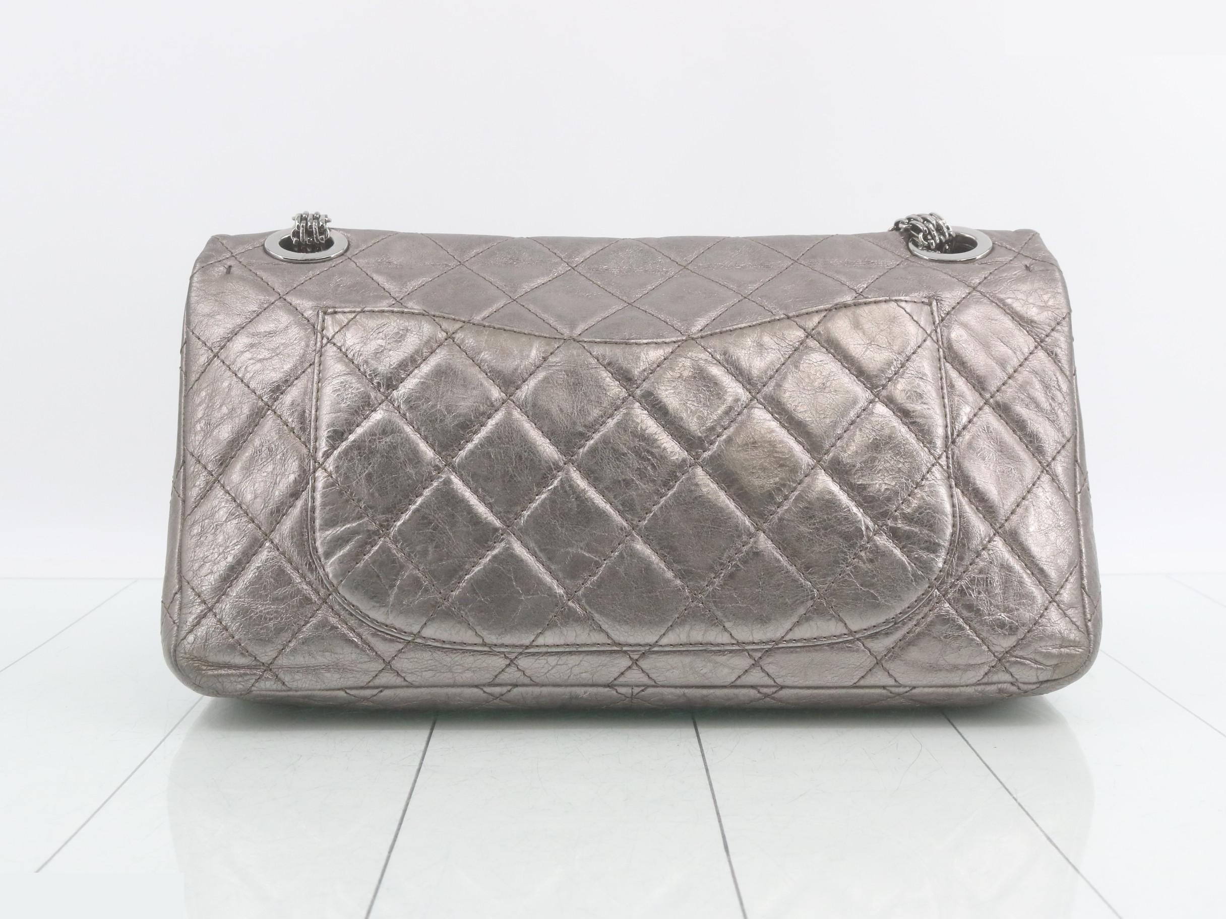 2.55 Large Matelassé Double Flap Double Chain Shoulder Bag — view 2