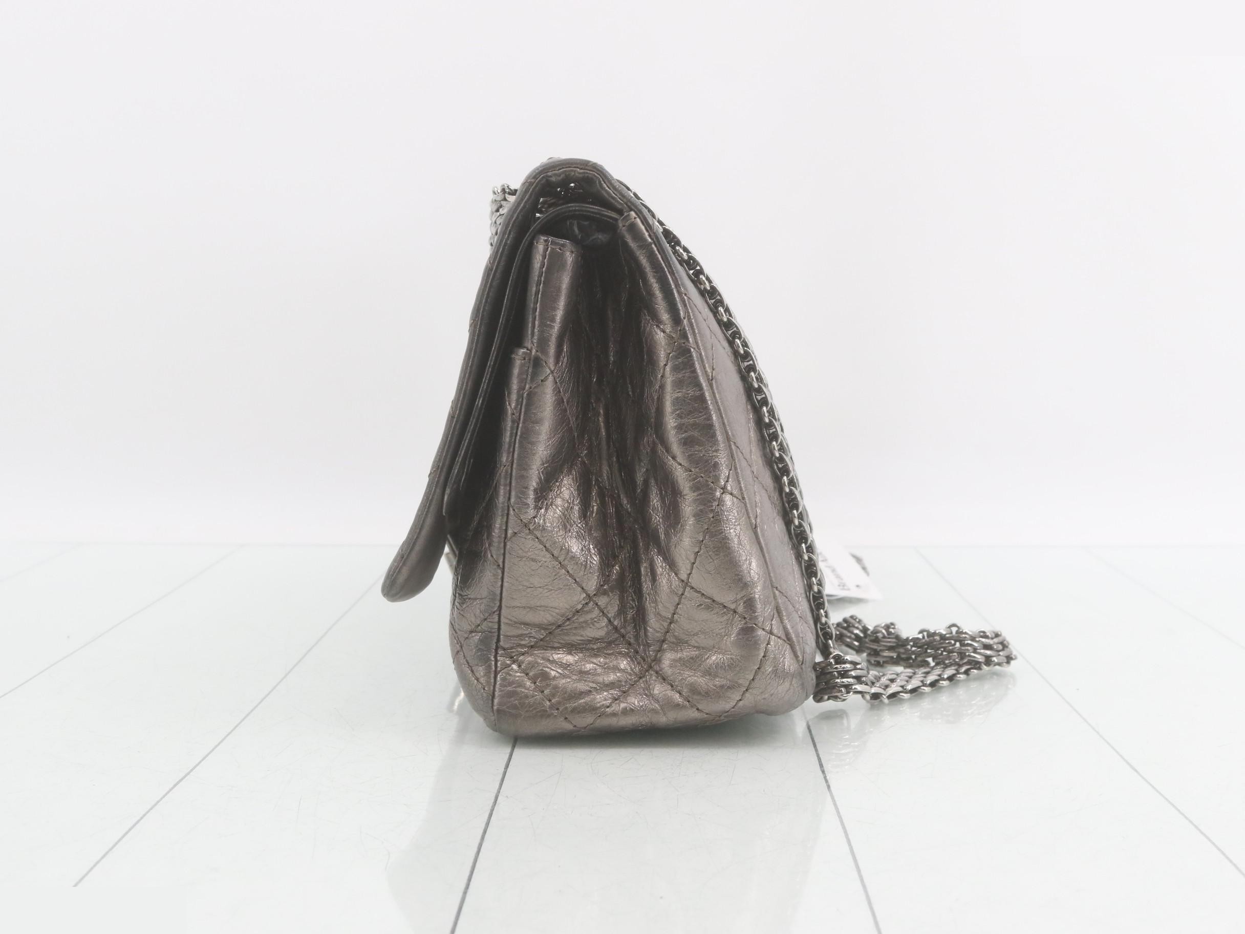2.55 Large Matelassé Double Flap Double Chain Shoulder Bag — view 3