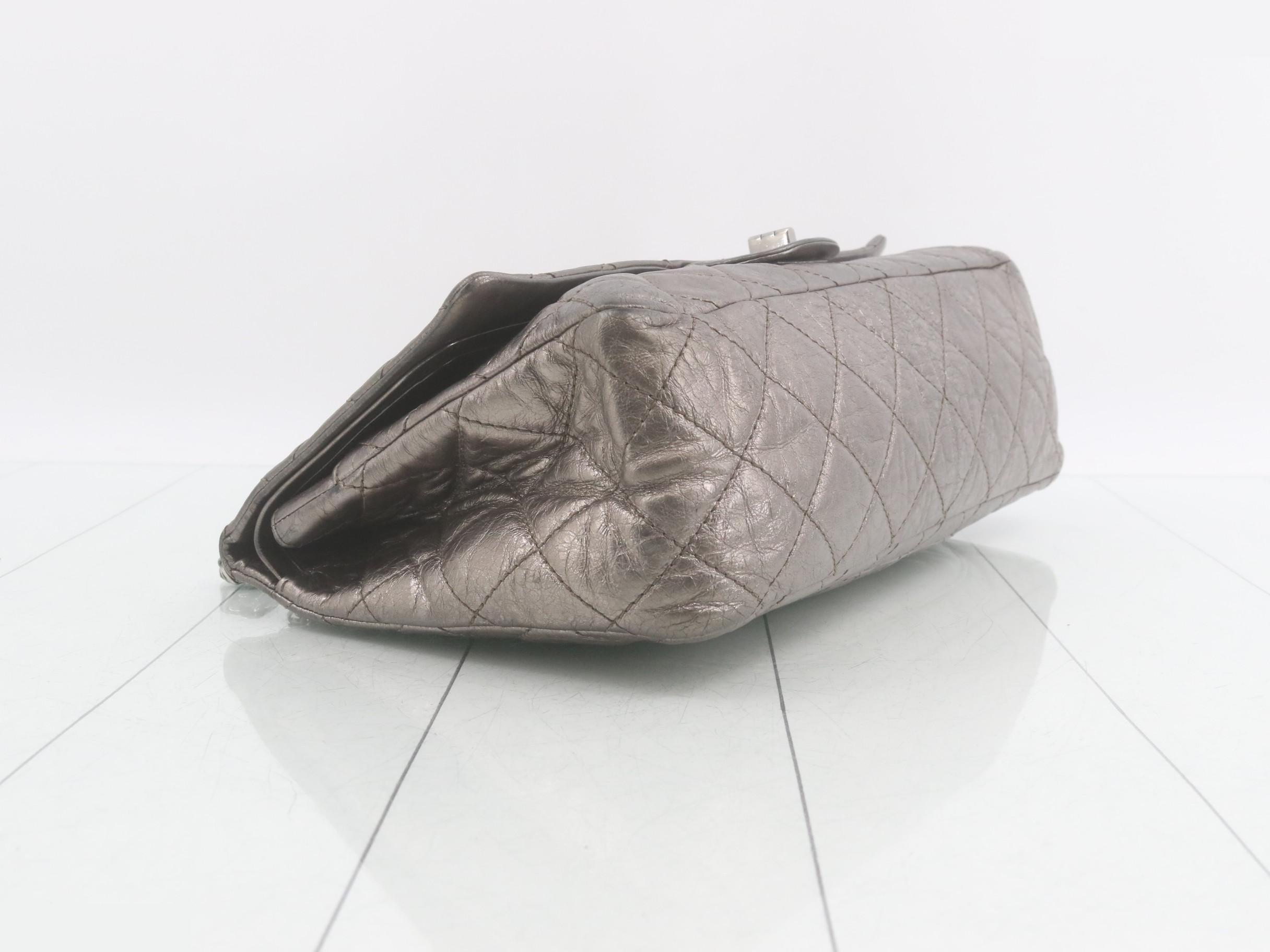 2.55 Large Matelassé Double Flap Double Chain Shoulder Bag — view 5