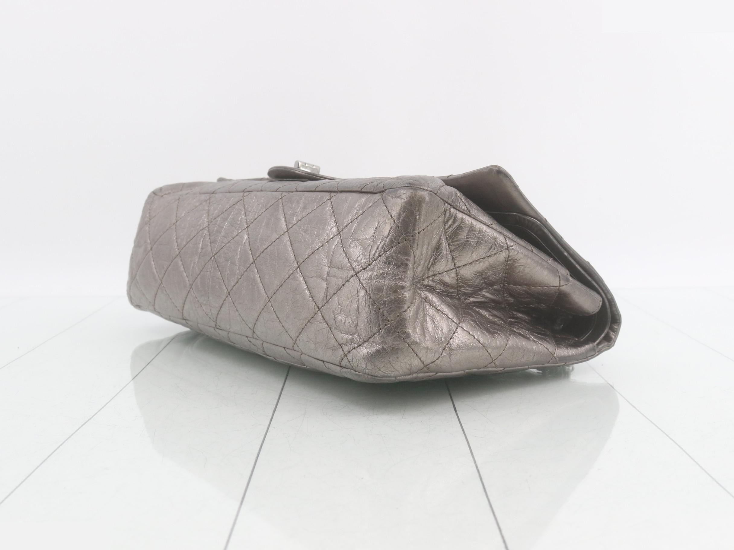 2.55 Large Matelassé Double Flap Double Chain Shoulder Bag — view 6
